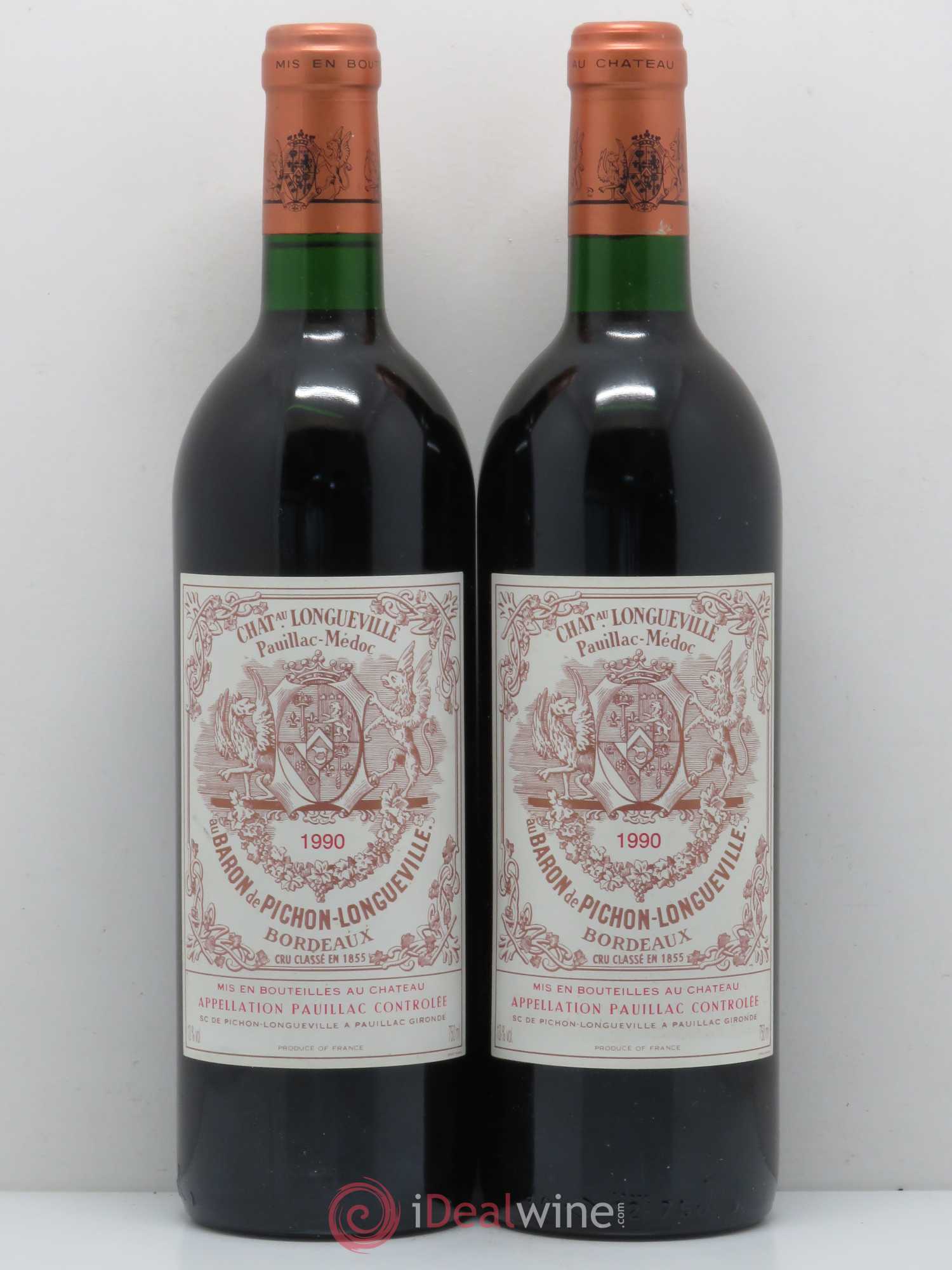 Pichon Longueville Baron 2ème Grand Cru Classé 1990 - Lot de 2 bouteilles - 0