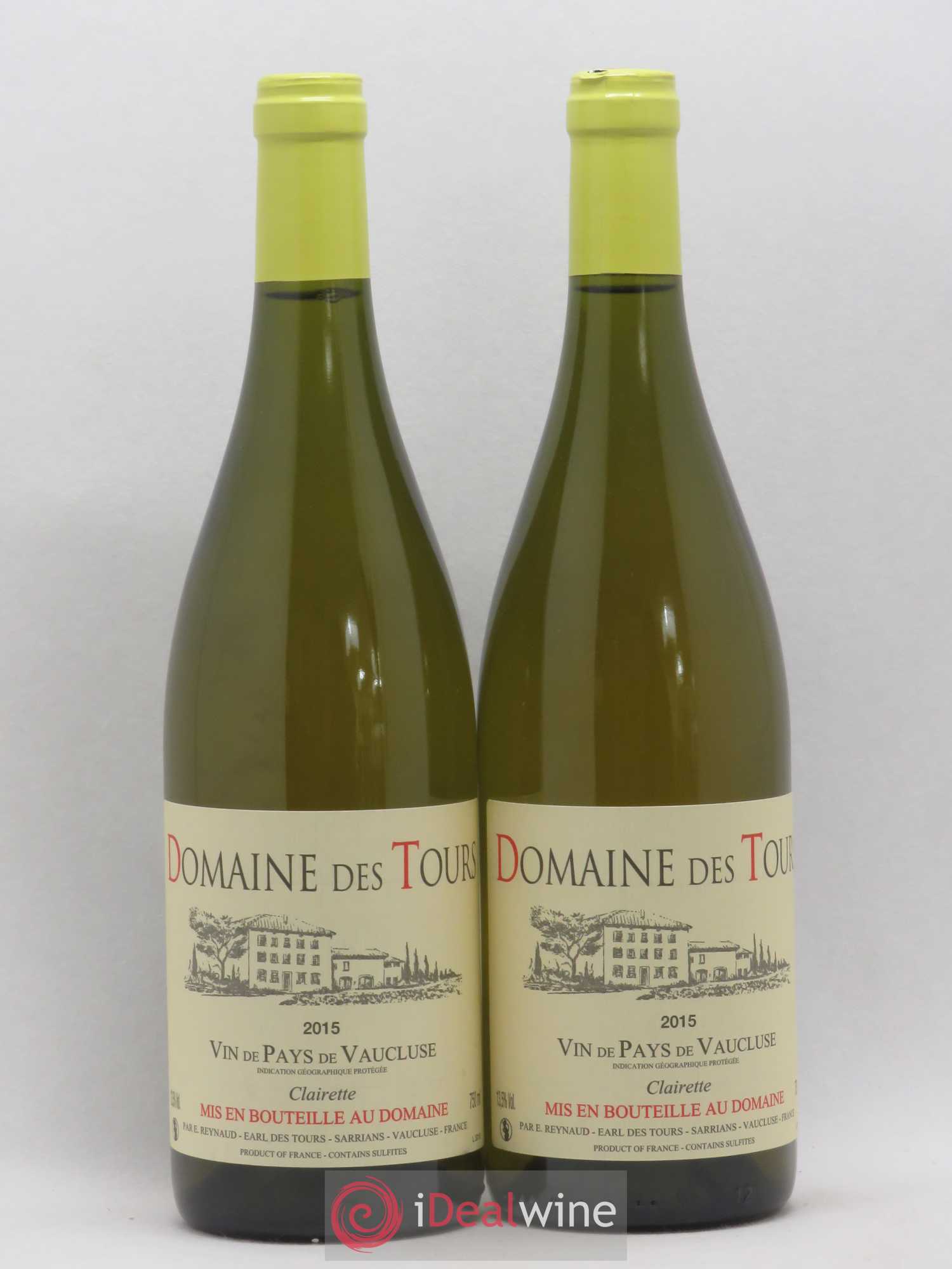 Vaucluse (Vin de Pays de Vaucluse) Domaine des Tours Emmanuel Reynaud Clairette 2015 - Lot de 2 bouteilles - 0