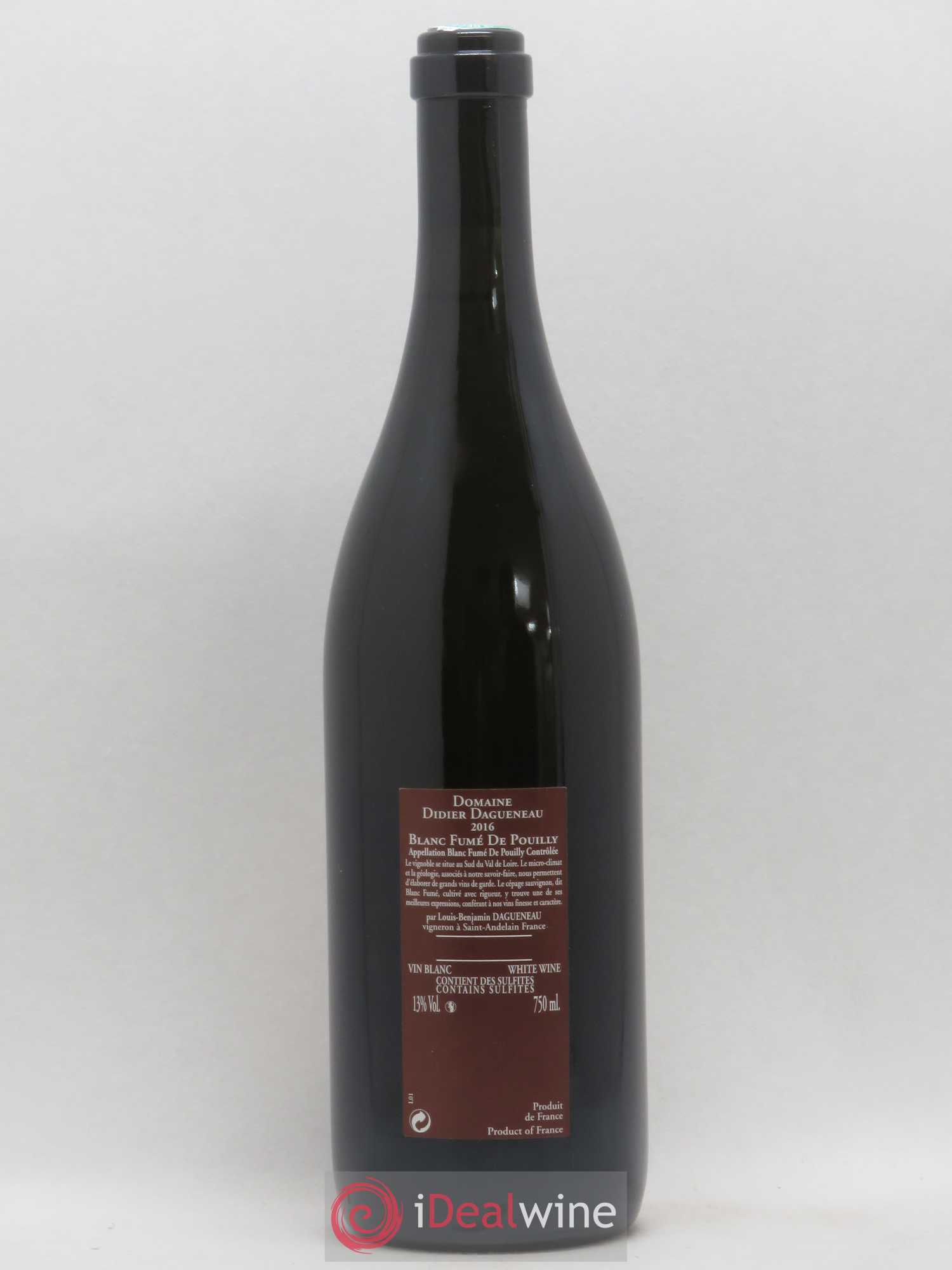 Vin de France (anciennement Pouilly-Fumé) Pur Sang Dagueneau (Domaine Didier - Louis-Benjamin) 2016 - Lot de 1 bouteille - 1