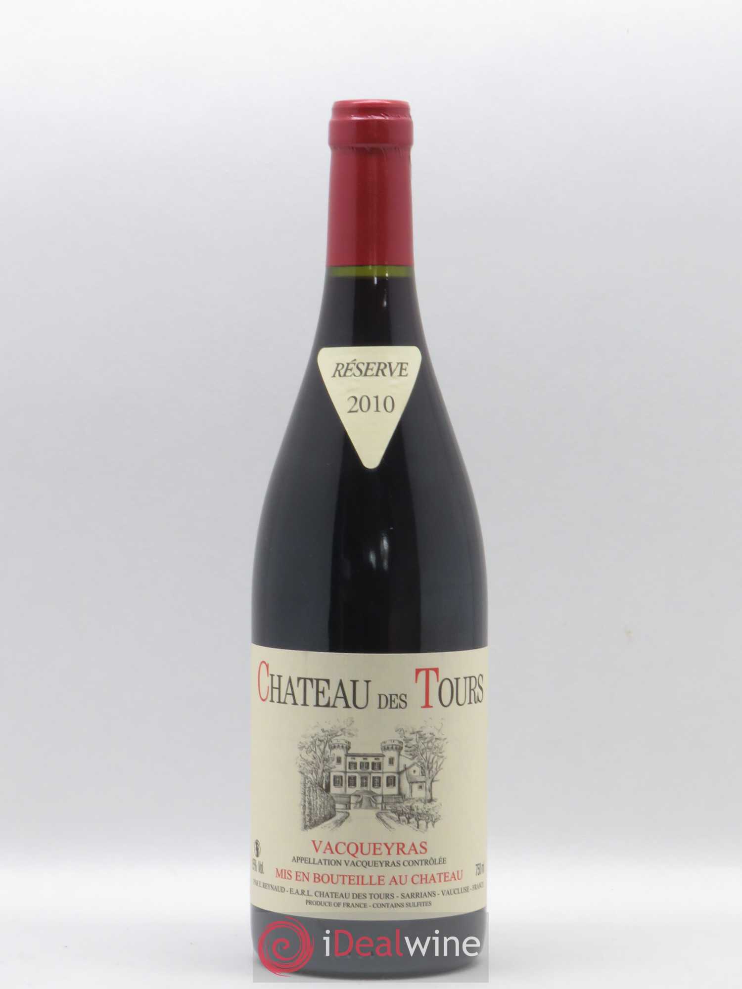Vacqueyras Château des Tours Emmanuel Reynaud 2010 - Lot de 1 bouteille - 0
