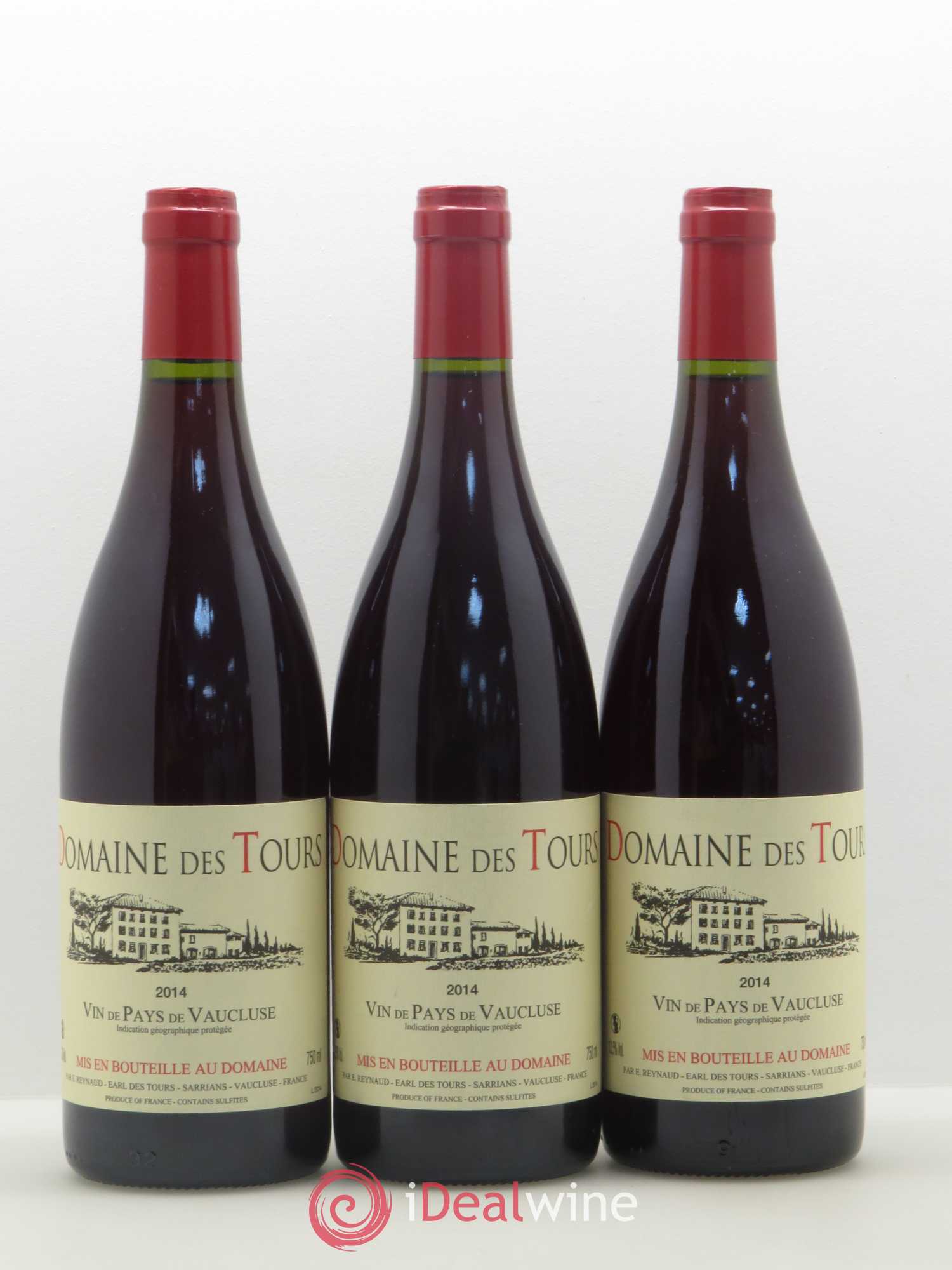 Vaucluse (Vin de Pays de Vaucluse) Domaine des Tours Emmanuel Reynaud 2014 - Lot de 3 bouteilles - 0