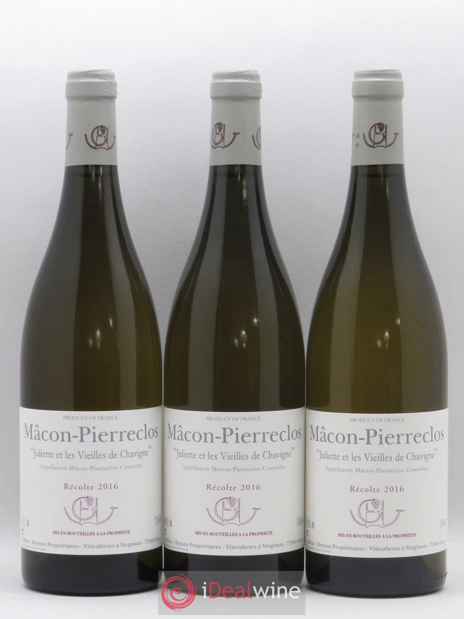 Mâcon-Pierreclos Juliette et Les Vieilles de Chavigne Guffens-Heynen 2016 - Lot de 3 bouteilles - 0