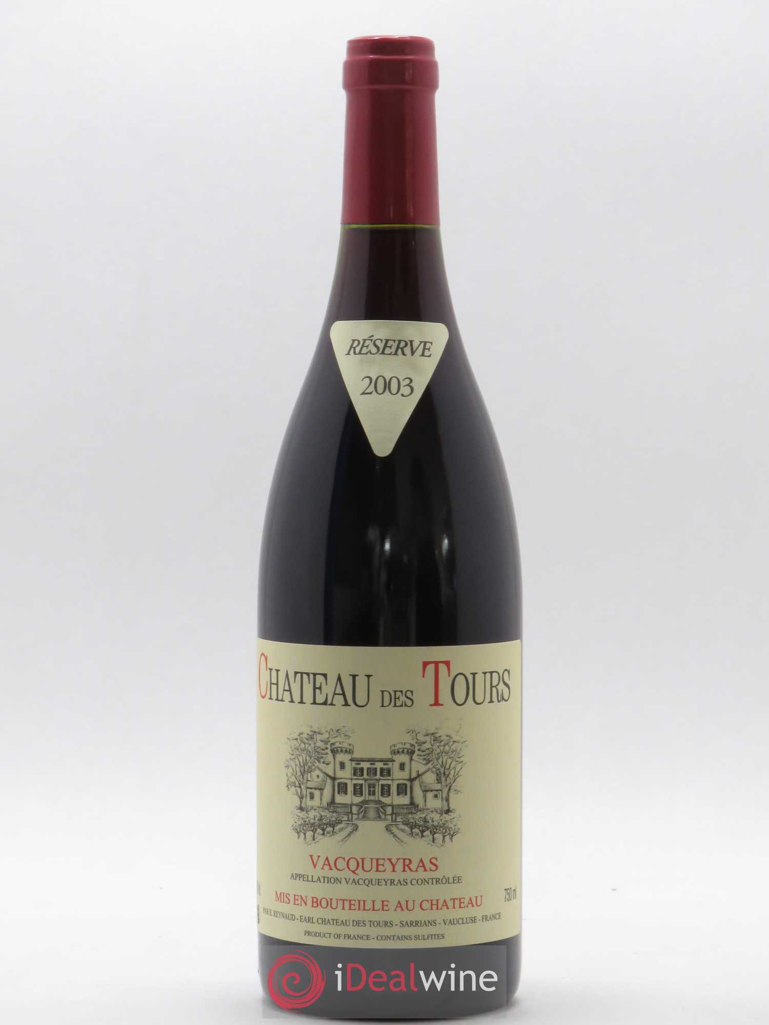 Vacqueyras Château des Tours Emmanuel Reynaud 2003 - Lot de 1 bouteille - 0