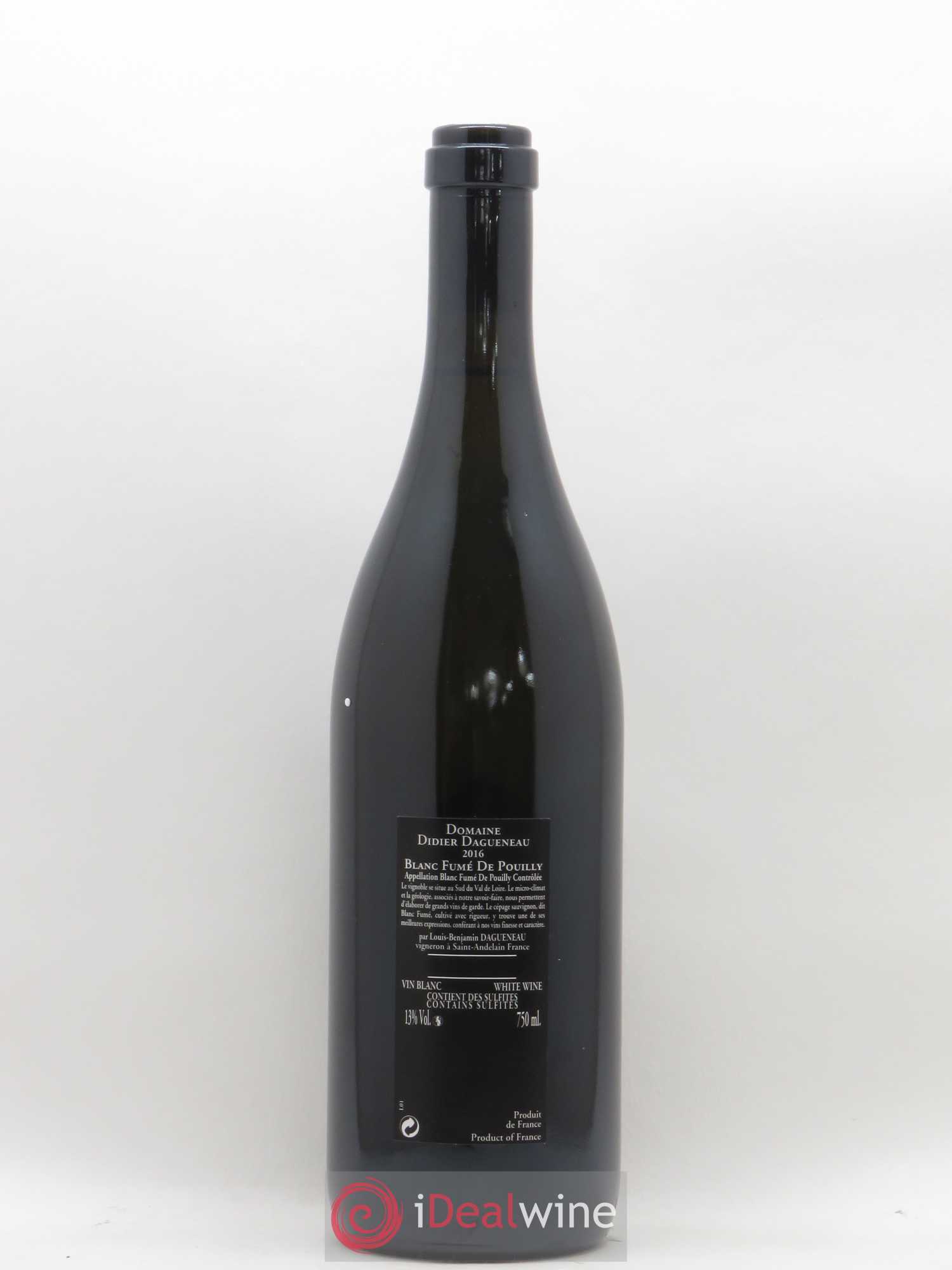 Vin de France (anciennement Pouilly-Fumé) Silex Dagueneau (Domaine Didier - Louis-Benjamin) 2016 - Lot de 1 bouteille - 1