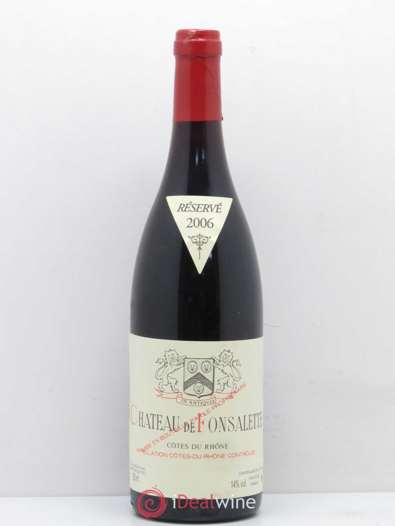 Côtes-du-Rhône Château de Fonsalette Emmanuel Reynaud 2006 - Lot de 1 bouteille - 0