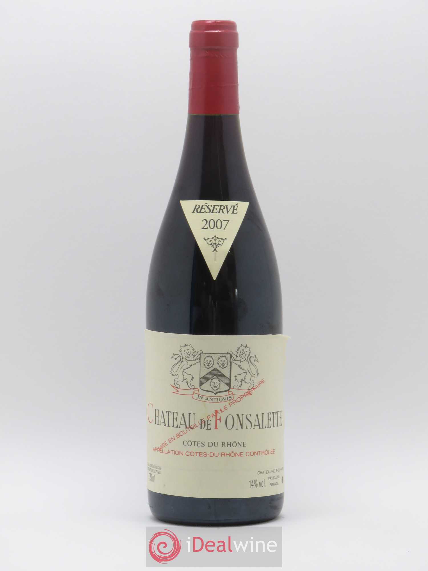 Côtes-du-Rhône Château de Fonsalette Emmanuel Reynaud 2007 - Lot de 1 bouteille - 0