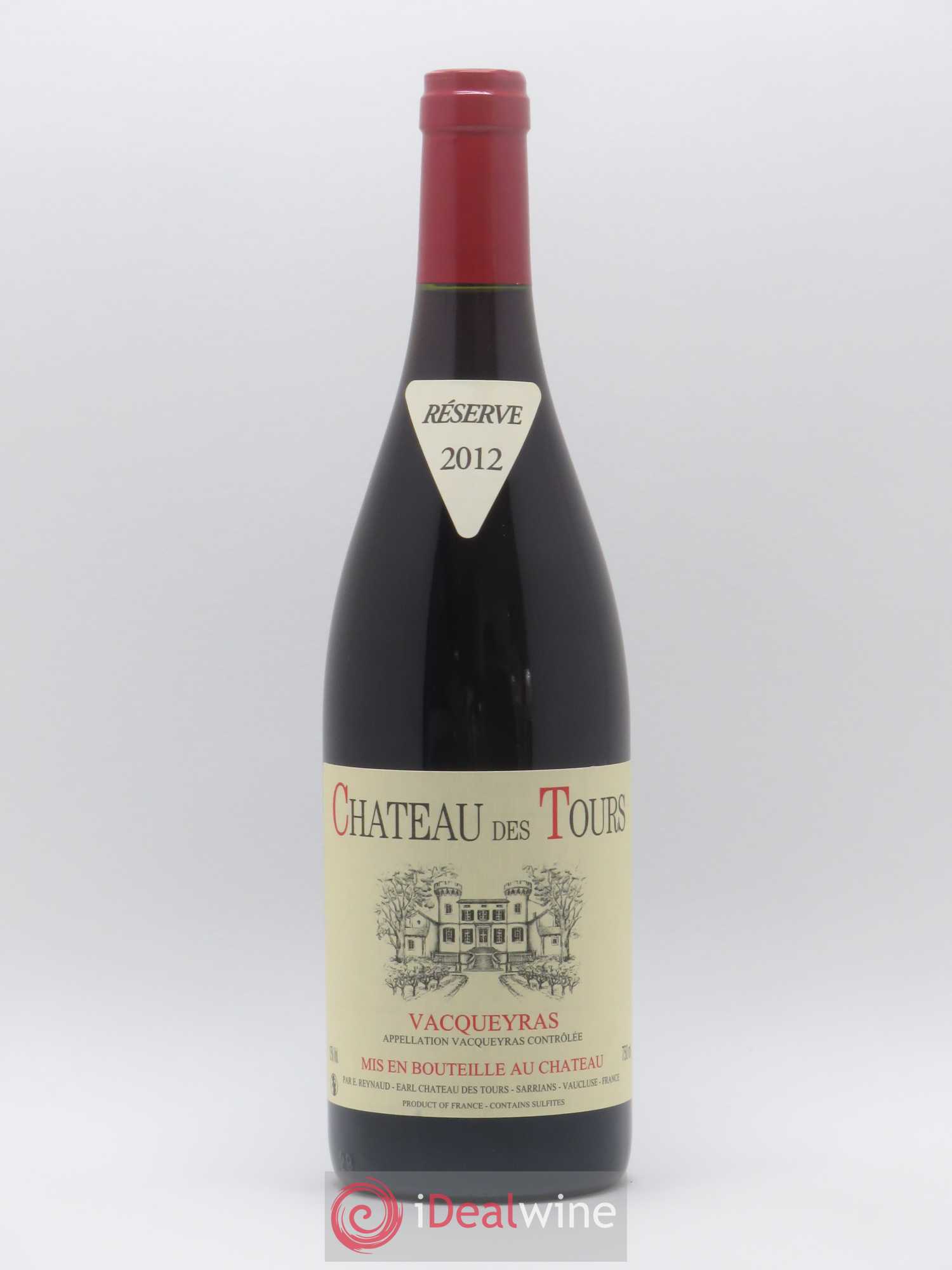 Vacqueyras Château des Tours Emmanuel Reynaud 2012 - Lot de 1 bouteille - 0