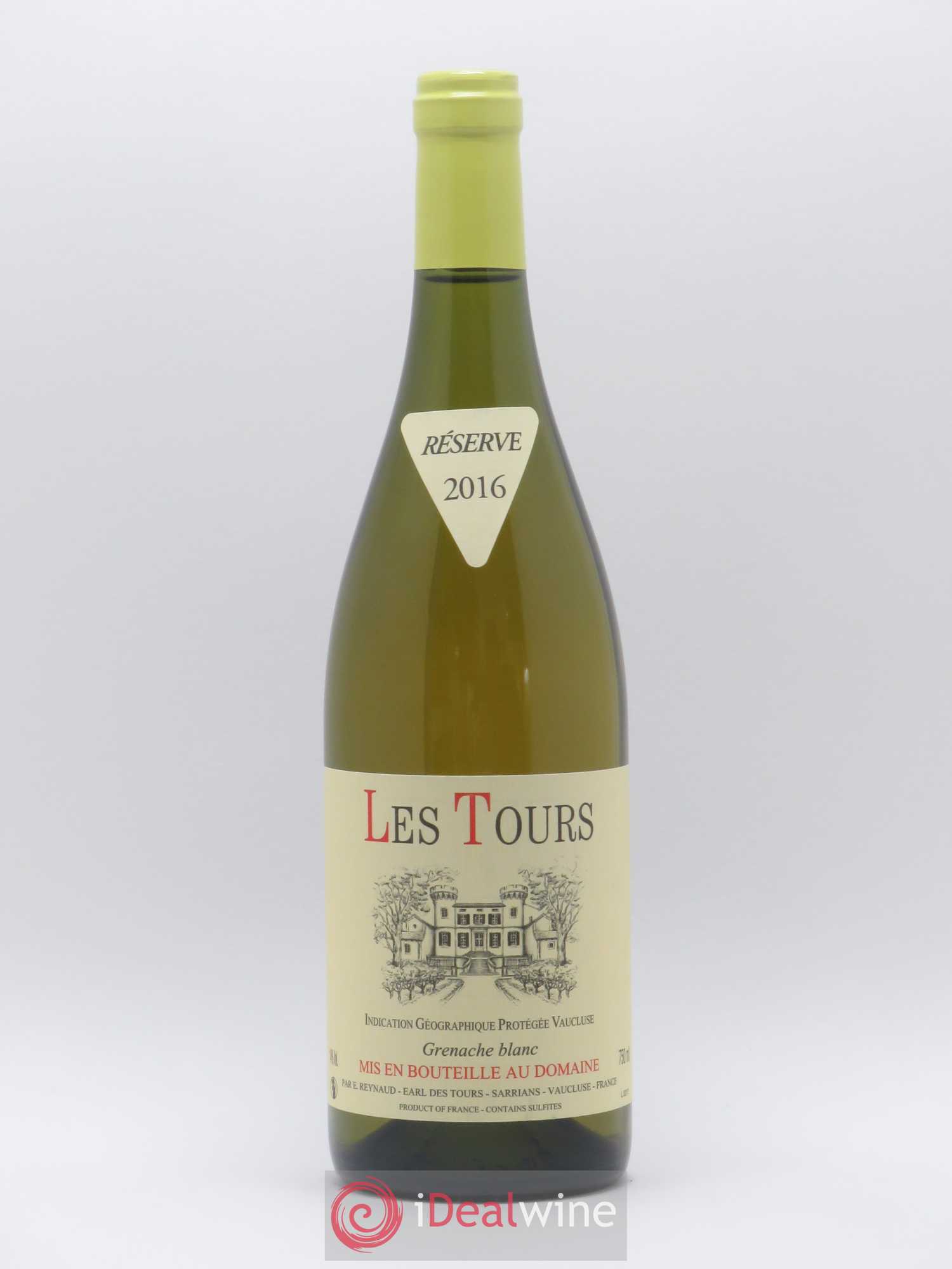 Vaucluse (Vin de Pays de Vaucluse) Les Tours Grenache Blanc Emmanuel Reynaud 2016 - Lot de 1 bouteille - 0