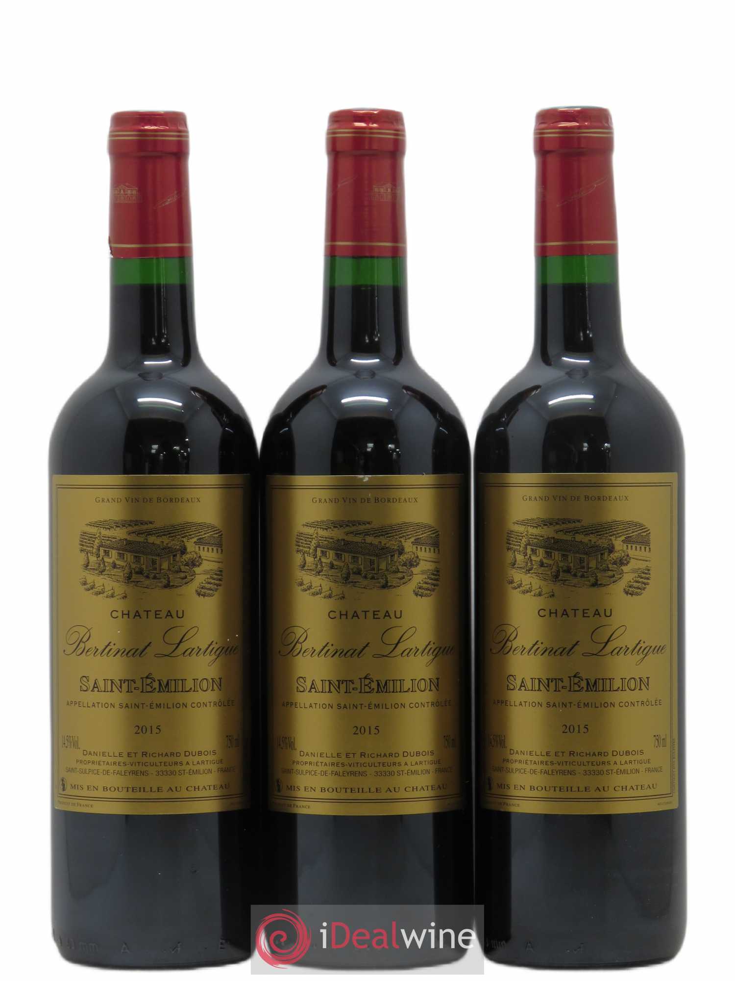 Saint-Émilion Bertinat-Lartigue 2015 - Posten von 3 Flaschen - 0