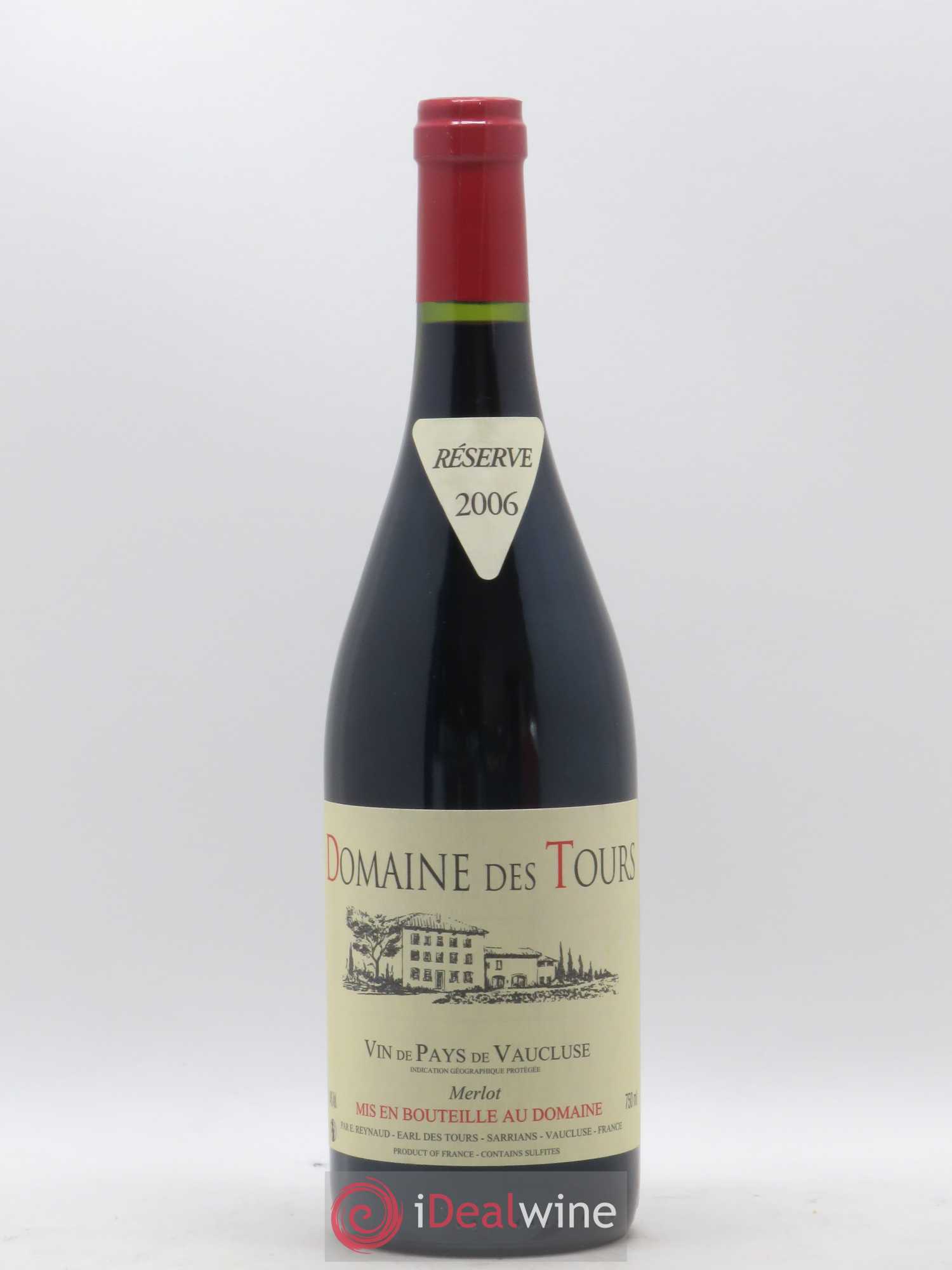 Vaucluse Domaine des Tours Merlot Emmanuel Reynaud 2006 - Lot de 1 bouteille - 0