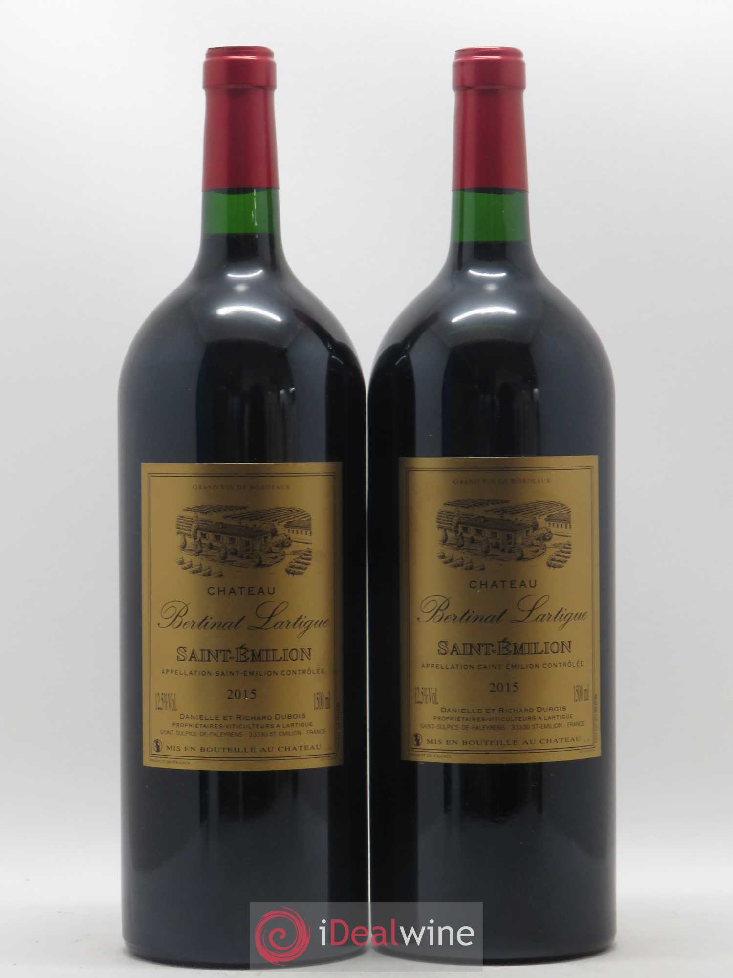 Saint-Émilion Grand Cru Bertinat Lartigues 2015 - Posten von 2 Magnum - 0
