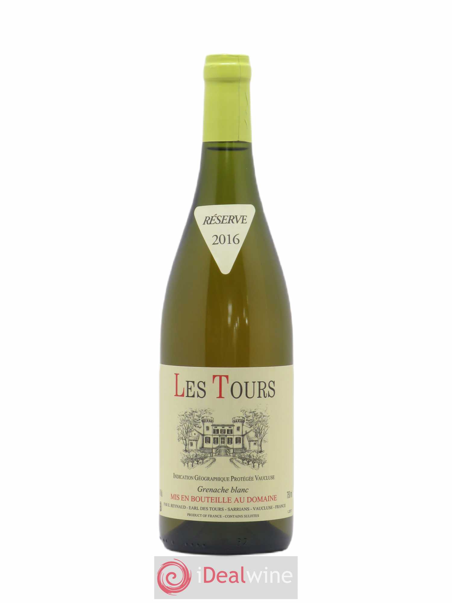 Vaucluse (Vin de Pays de Vaucluse) Les Tours Grenache Blanc Emmanuel Reynaud 2016 - Lot de 1 bouteille - 0