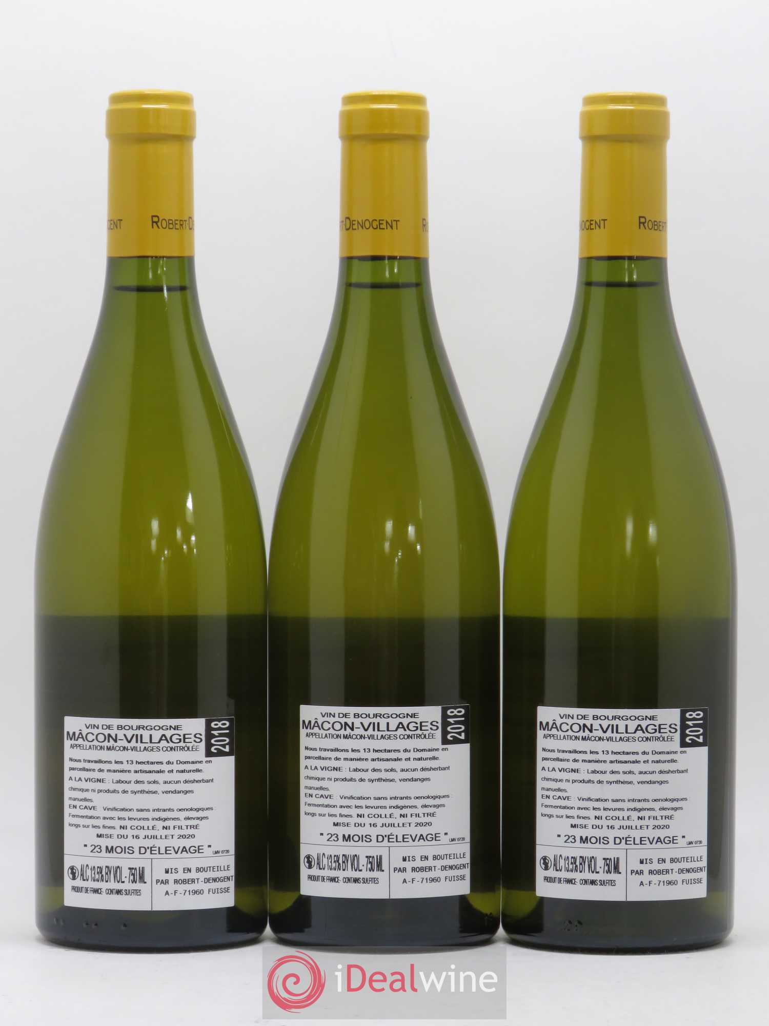 Mâcon-Villages Les Sardines Robert Denogent (Domaine) 2018 - Lot de 3 bouteilles - 1
