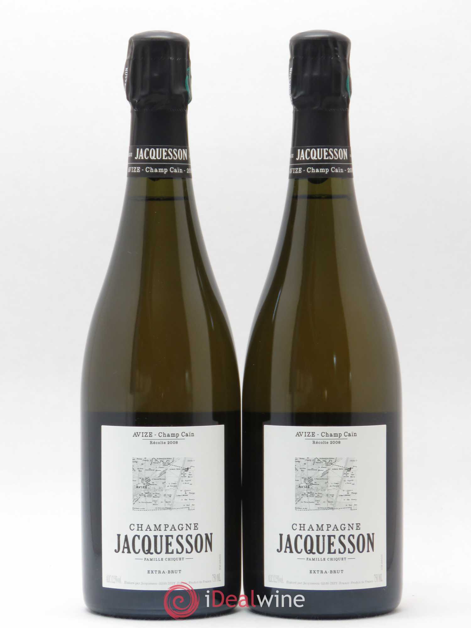 Avize Champ Caïn Extra-Brut Jacquesson 2008 - Lot de 2 bouteilles - 0