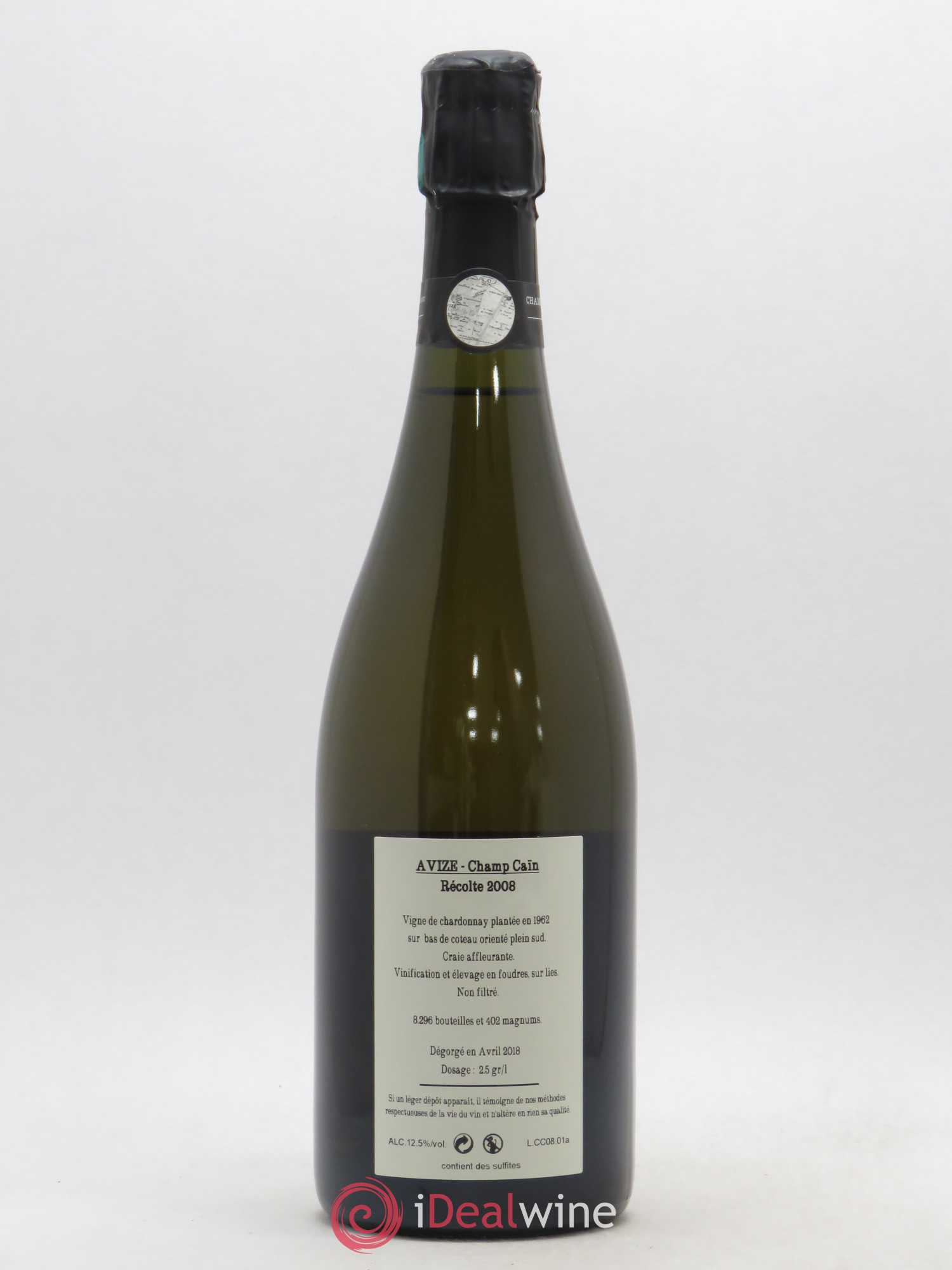 Avize Champ Caïn Extra-Brut Jacquesson 2008 - Lot de 1 bouteille - 1
