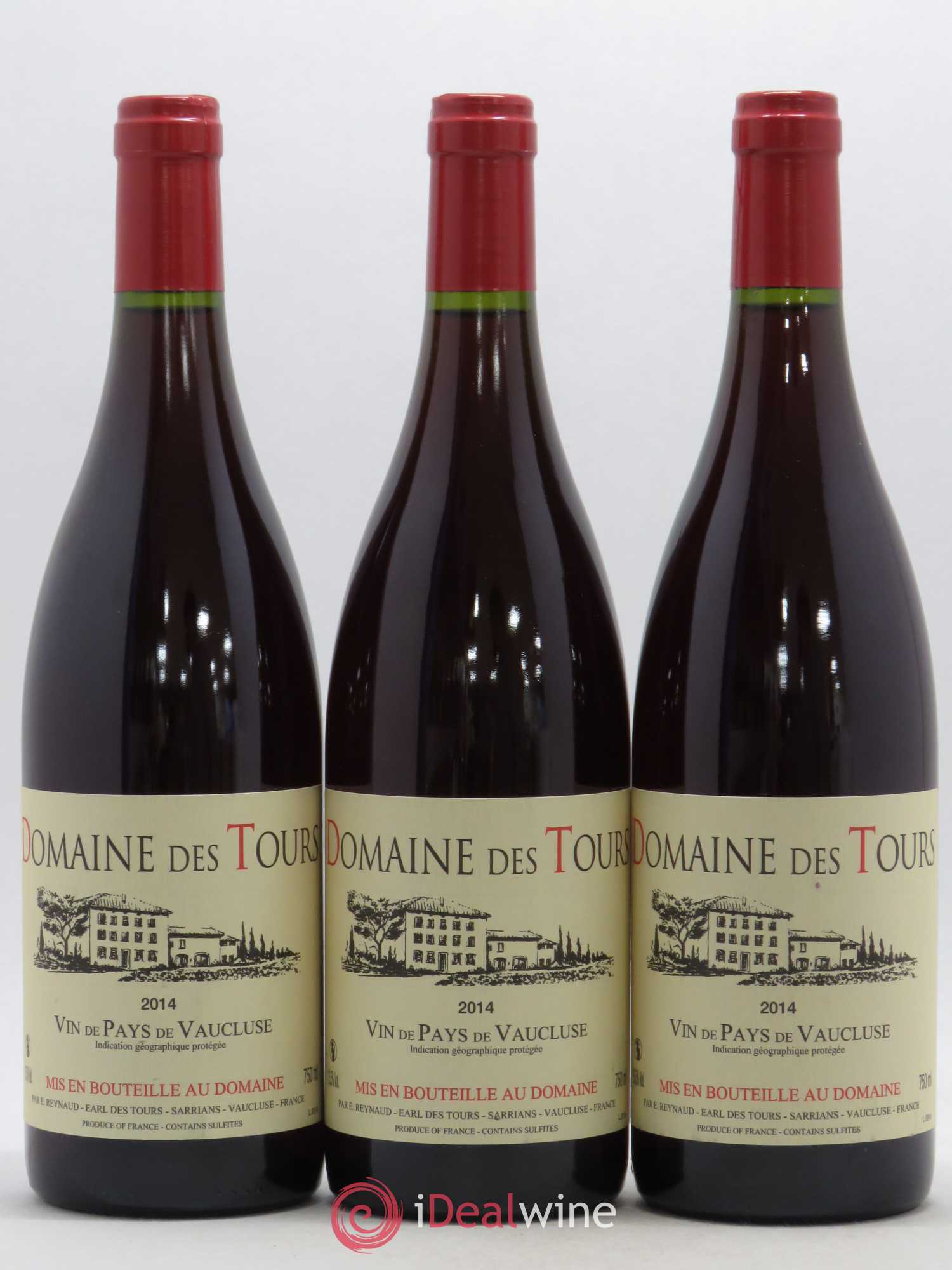 Vaucluse (Vin de Pays de Vaucluse) Domaine des Tours Emmanuel Reynaud 2014 - Lot de 3 bouteilles - 0