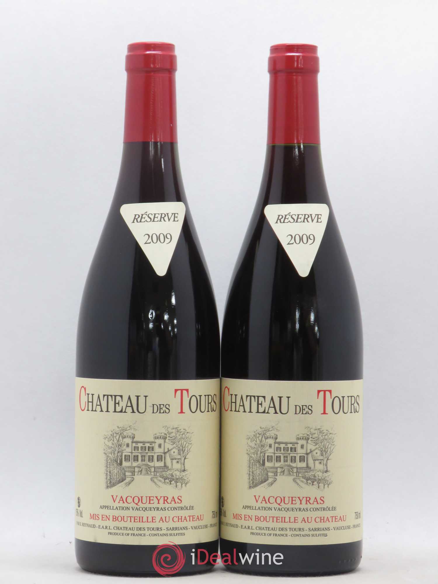 Vacqueyras Château des Tours Emmanuel Reynaud 2009 - Lot de 2 bouteilles - 0