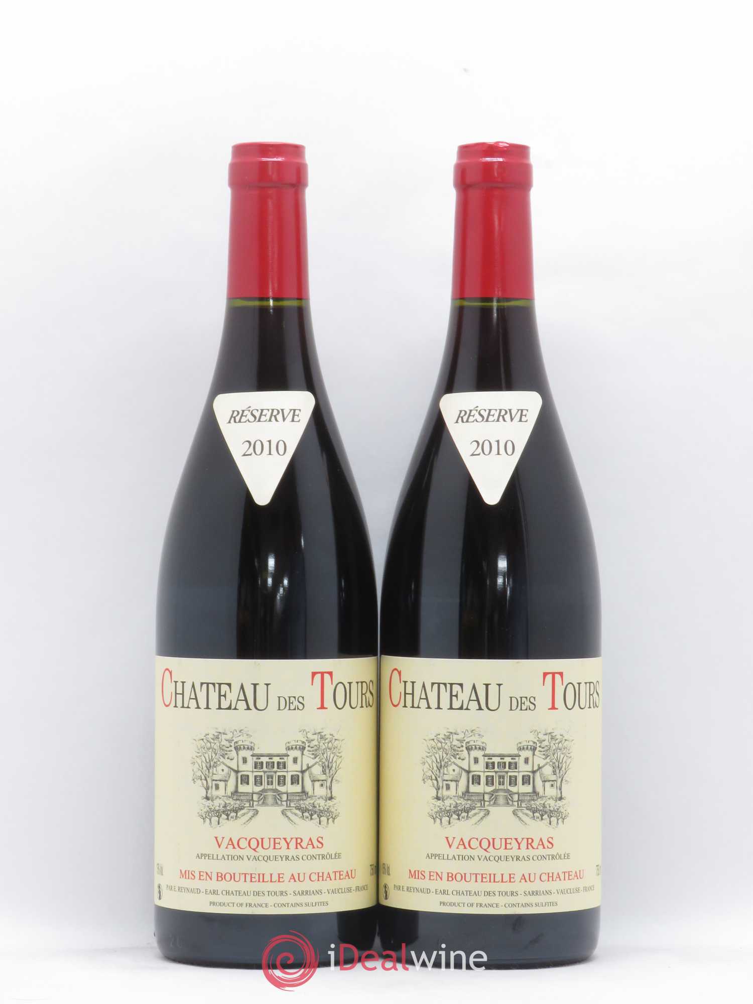 Vacqueyras Château des Tours Emmanuel Reynaud 2010 - Lot de 2 bouteilles - 0