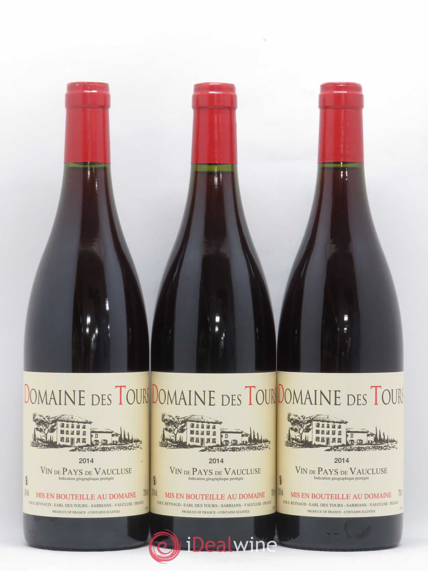 Vaucluse (Vin de Pays de Vaucluse) Domaine des Tours Emmanuel Reynaud 2014 - Lot de 3 bouteilles - 0