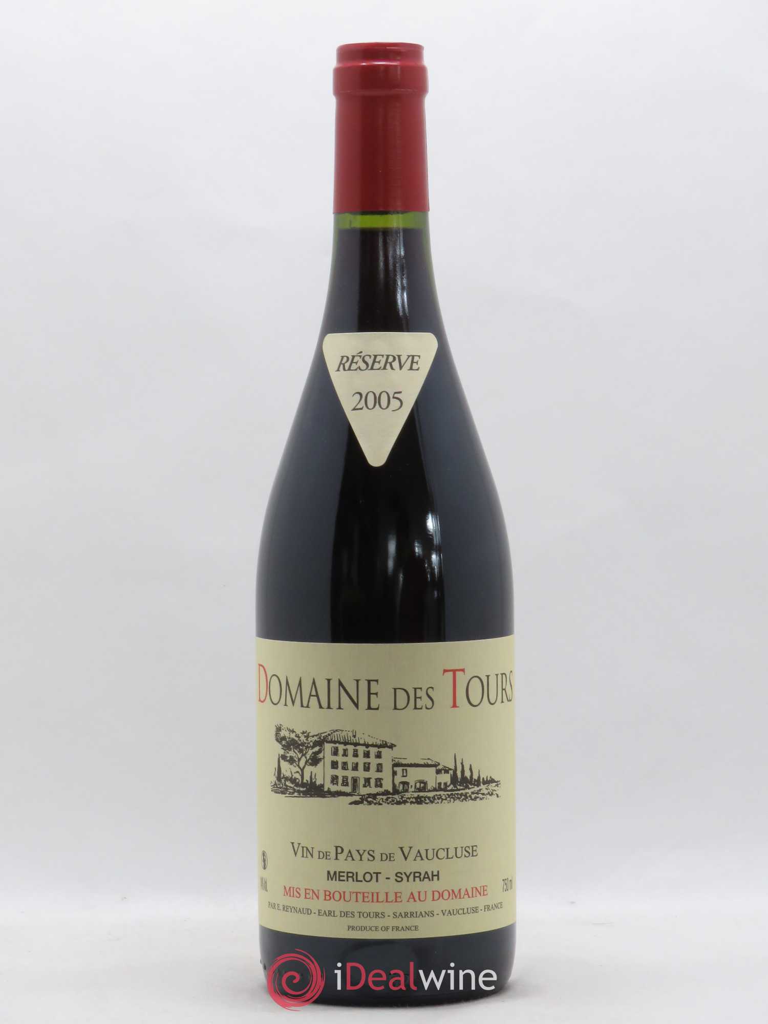 Vaucluse Domaine des Tours Merlot-Syrah Emmanuel Reynaud 2005 - Lot de 1 bouteille - 0