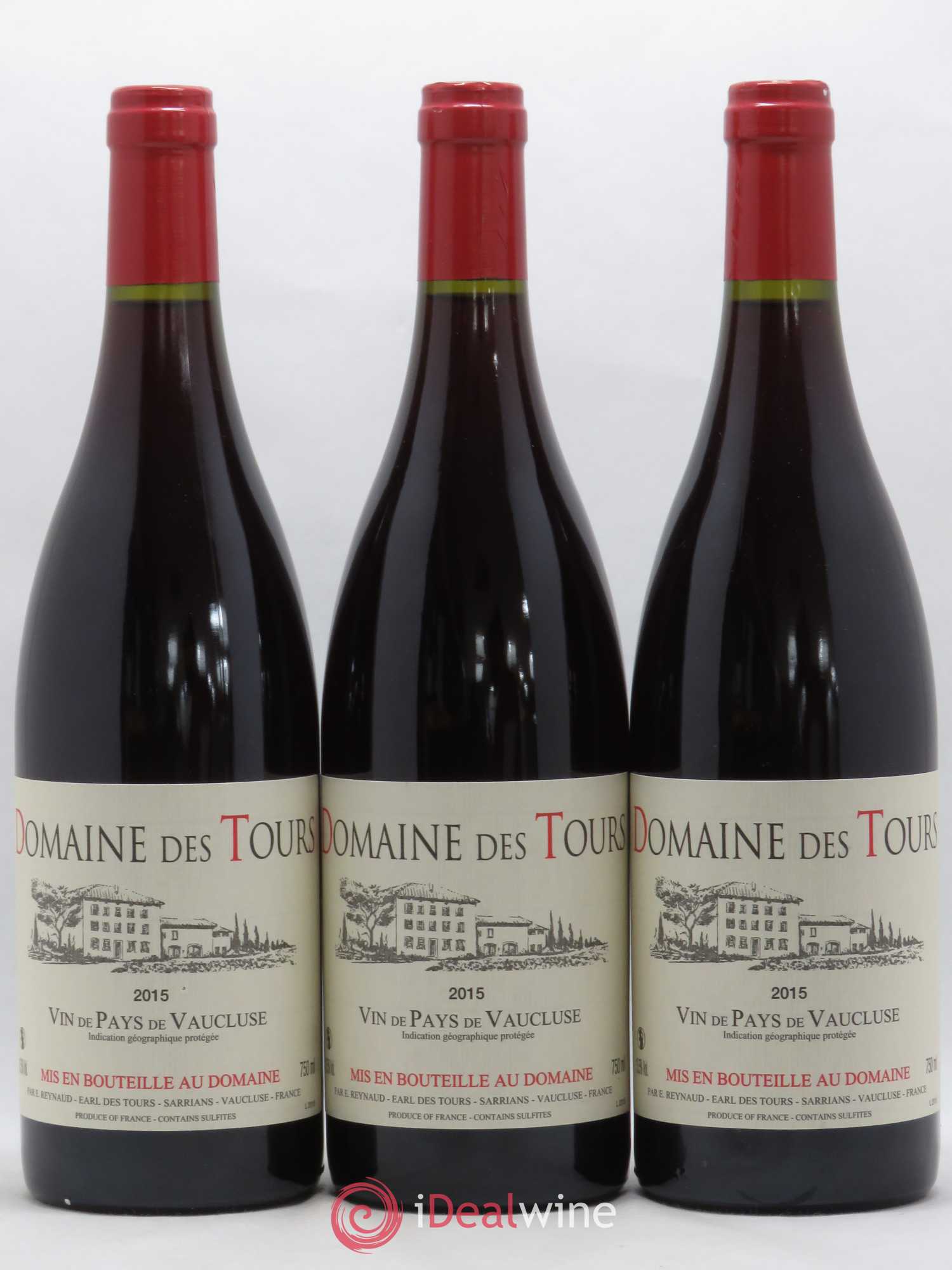 Vaucluse (Vin de Pays de Vaucluse) Domaine des Tours Emmanuel Reynaud 2015 - Lot de 3 bouteilles - 0