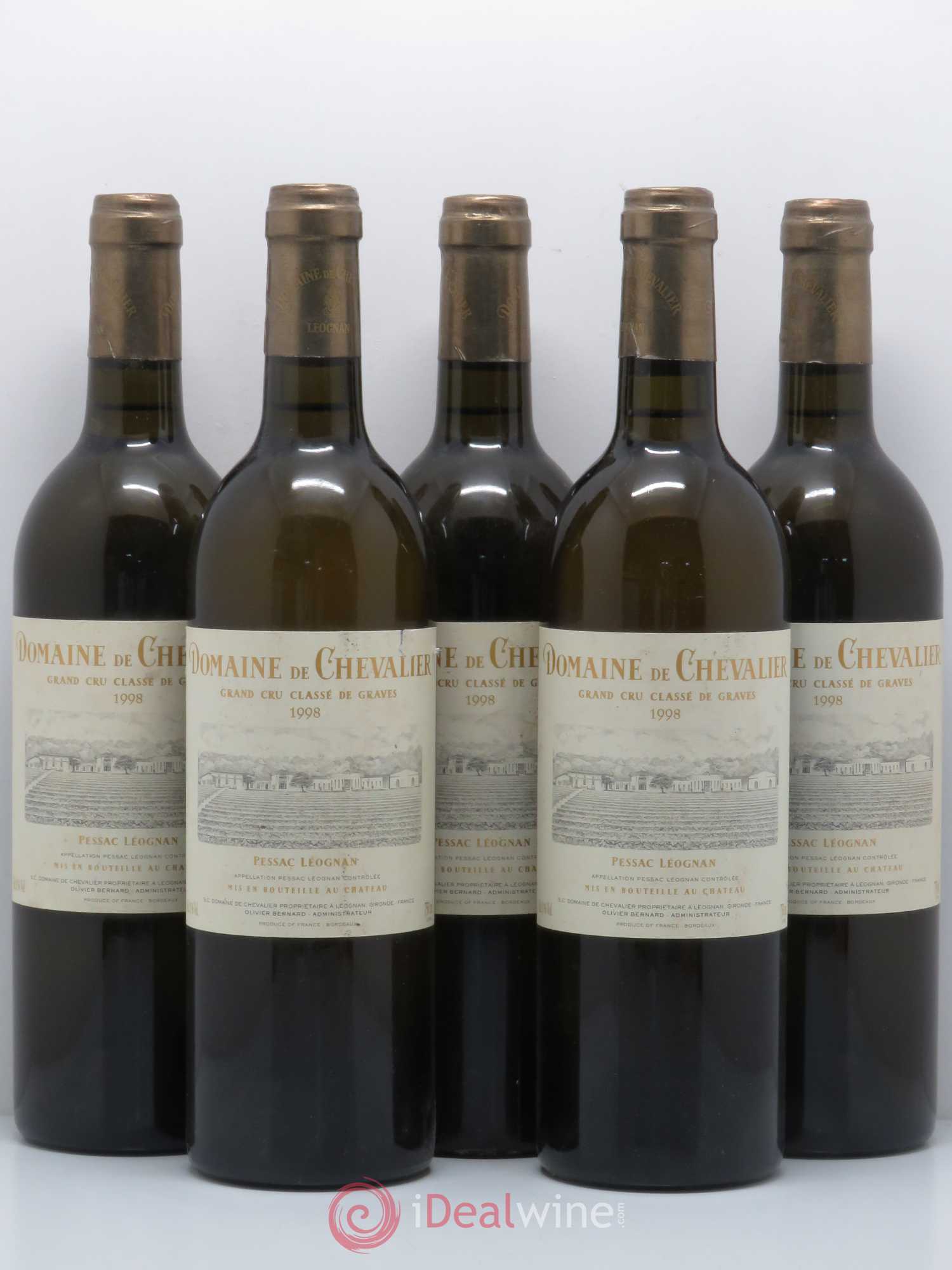Domaine de Chevalier Cru Classé de Graves 1998 - Lot de 5 bouteilles - 0