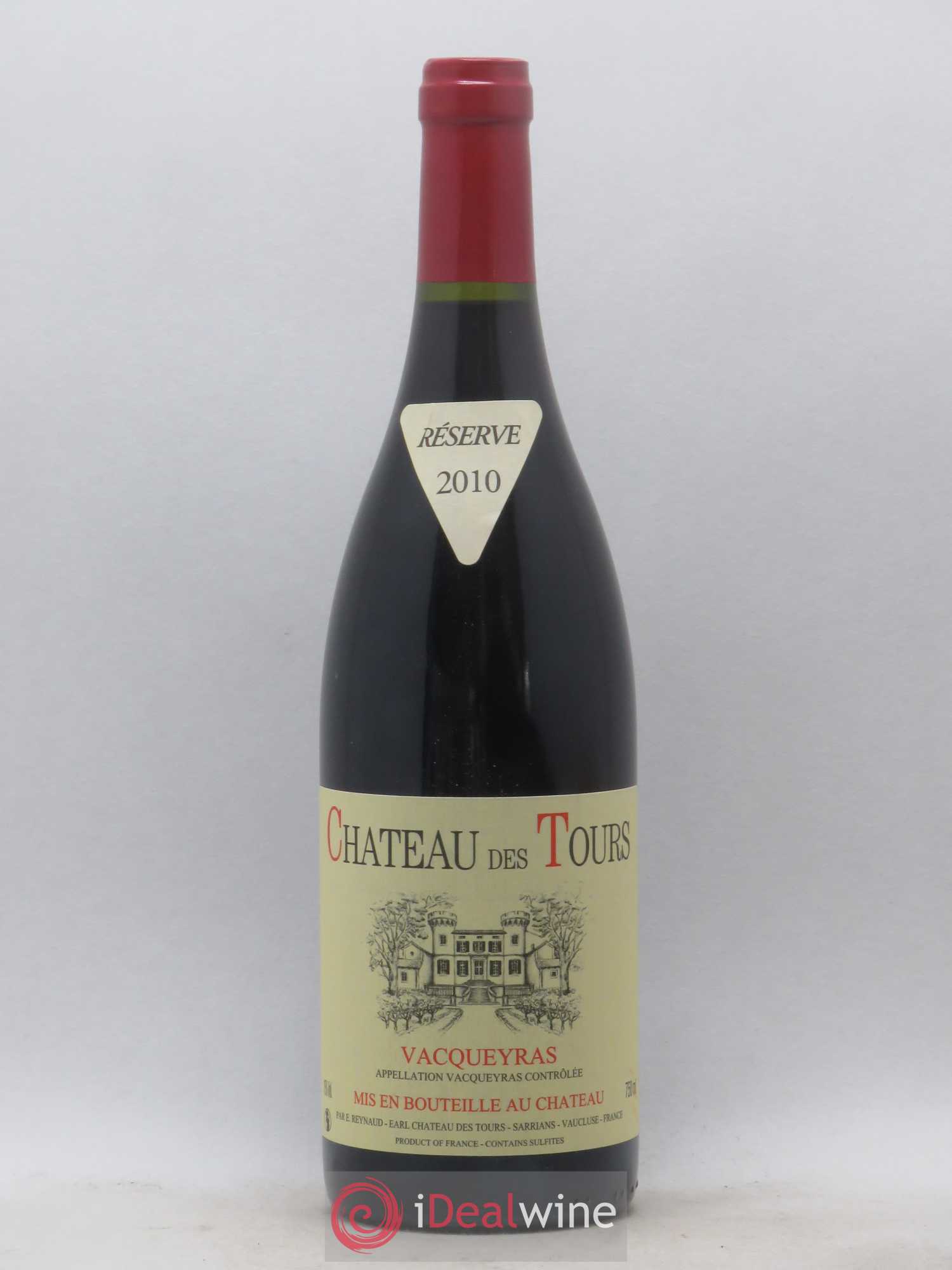 Vacqueyras Château des Tours Emmanuel Reynaud 2010 - Lot de 1 bouteille - 0