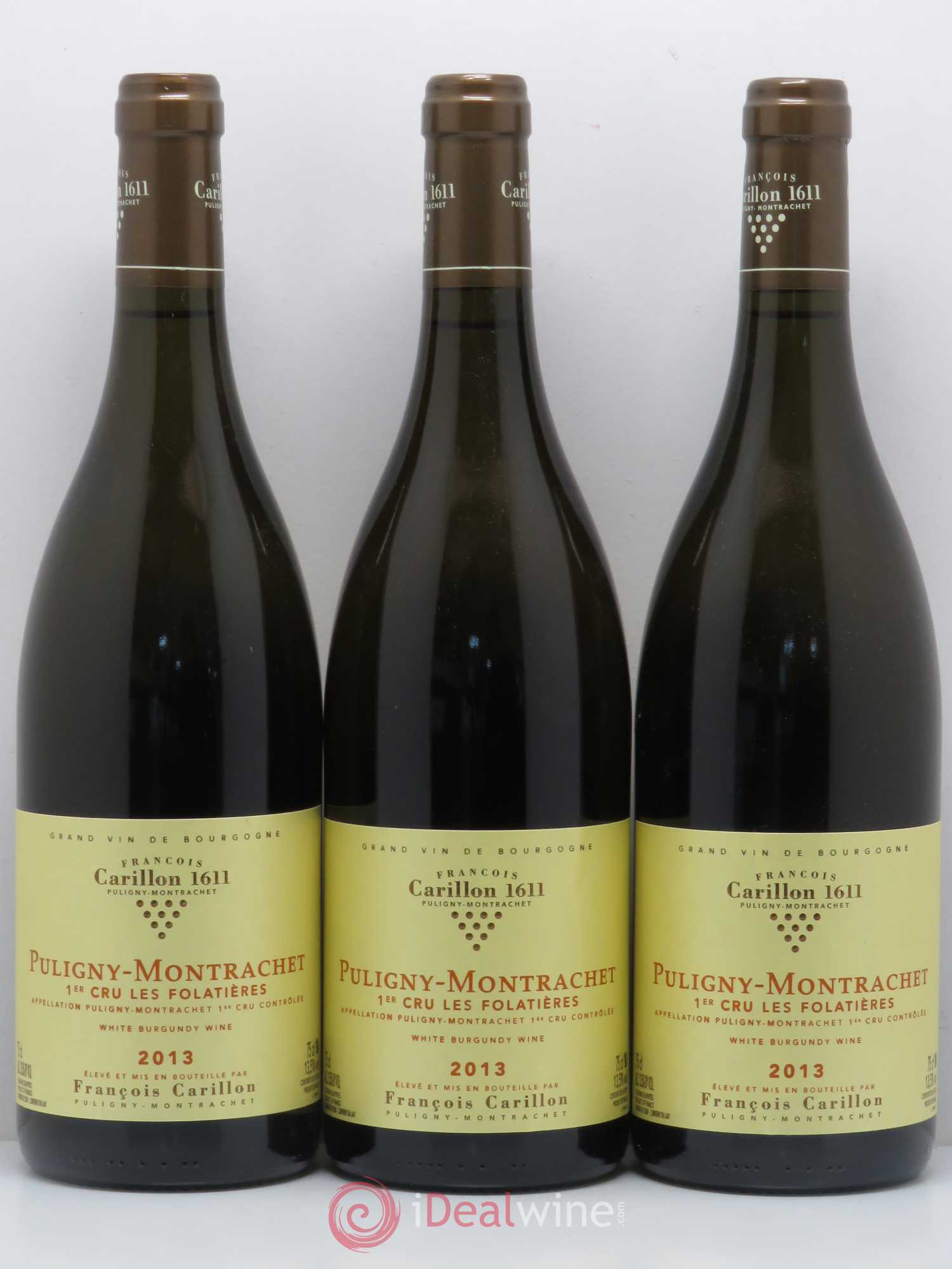 Puligny-Montrachet 1er Cru Les Folatieres François Carillon 2013 - Posten von 3 Flaschen - 0