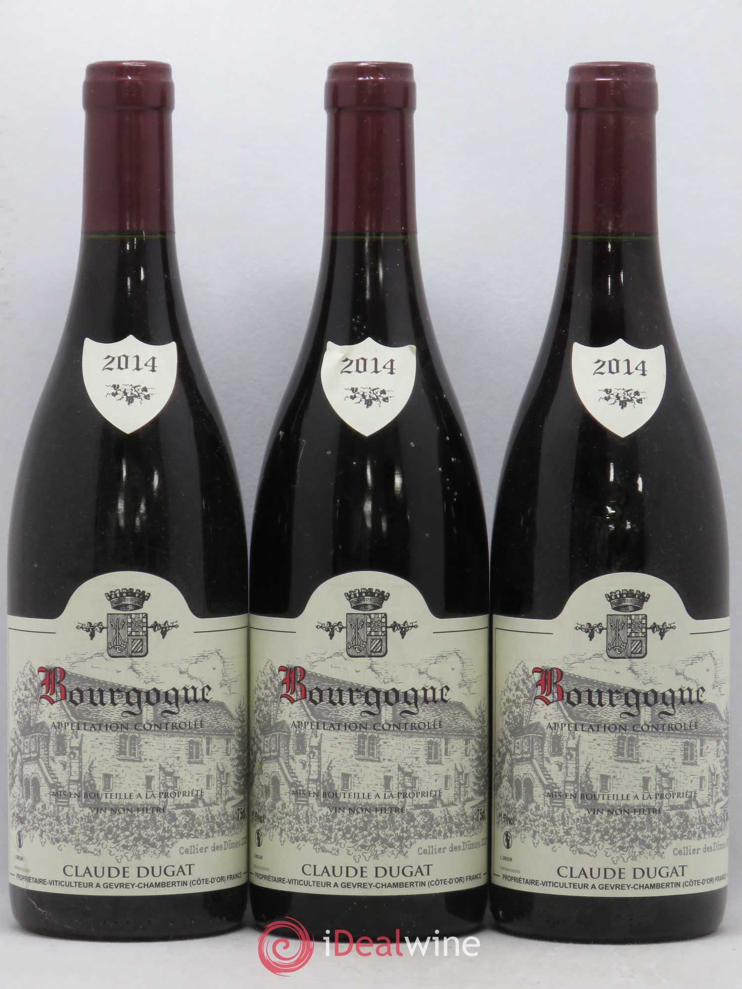 Bourgogne Claude Dugat 2014 - Lot de 3 bouteilles - 0