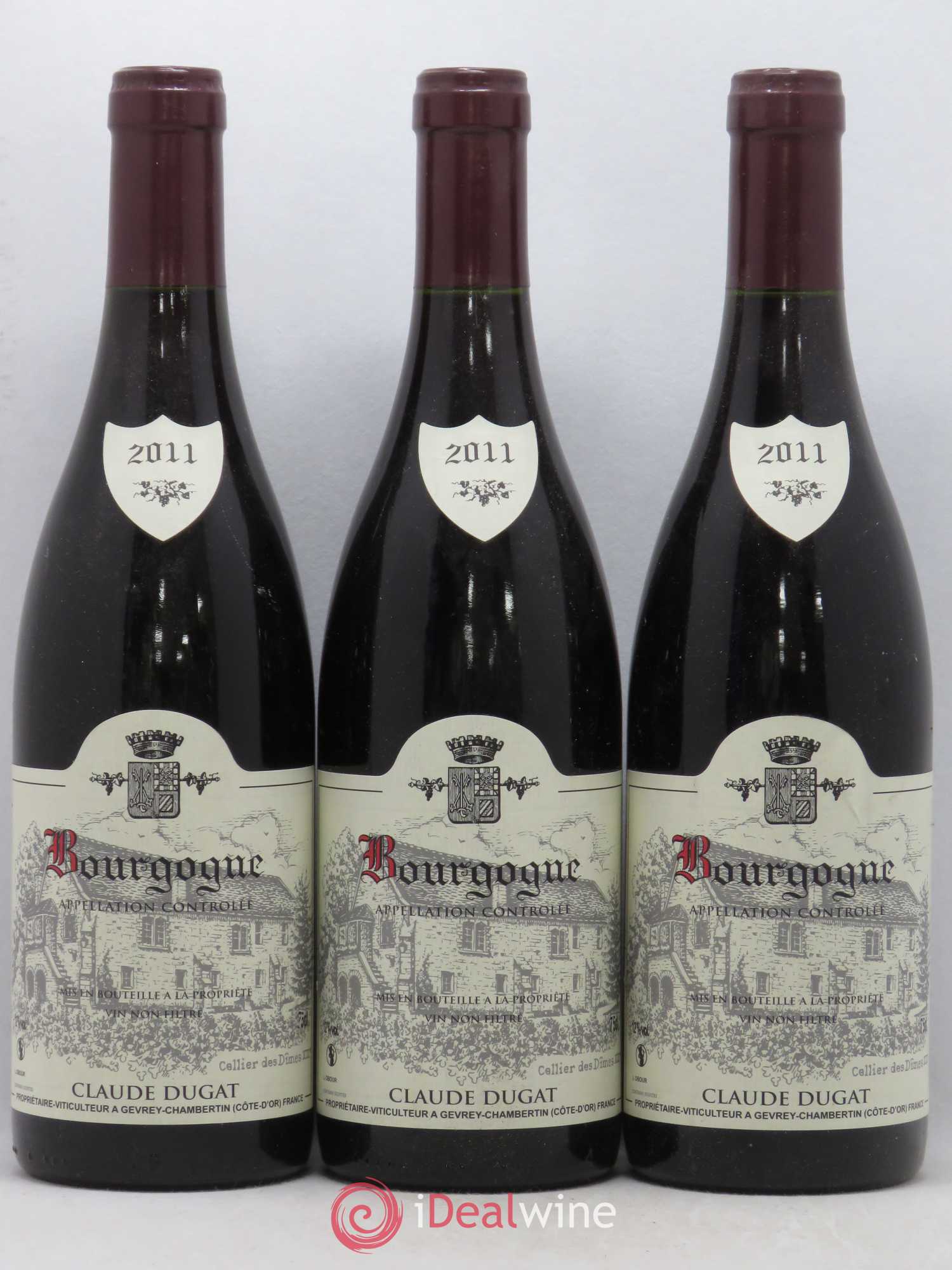 Bourgogne Claude Dugat 2011 - Lot de 3 bouteilles - 0