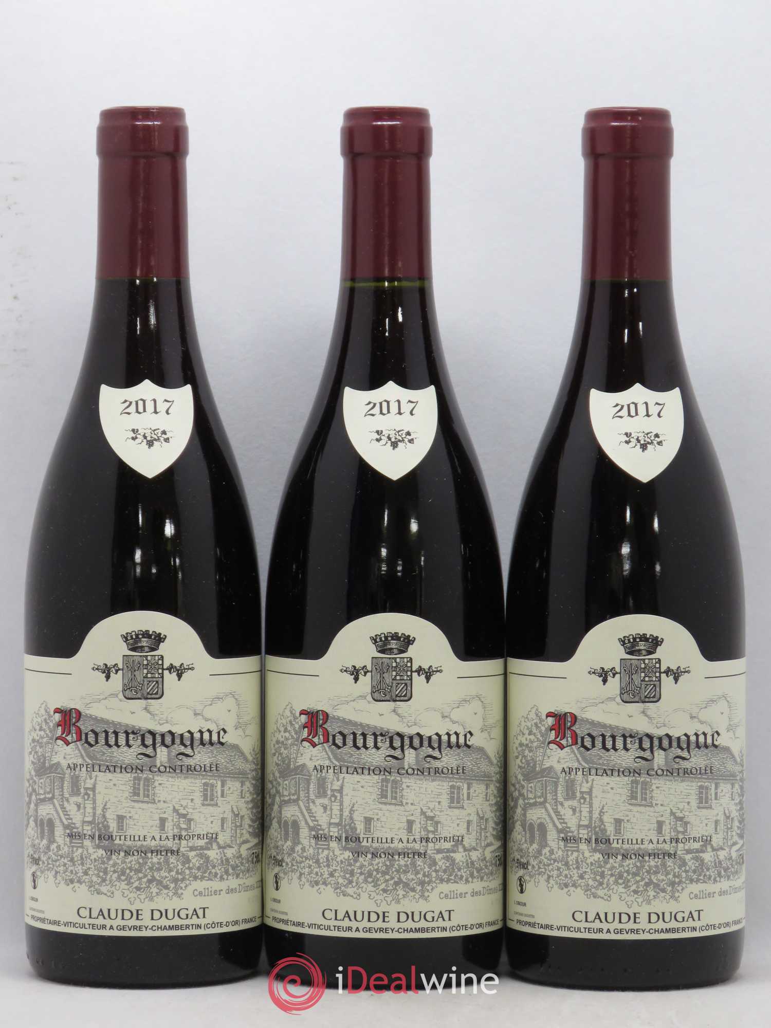 Bourgogne Claude Dugat 2017 - Lot de 3 bouteilles - 0