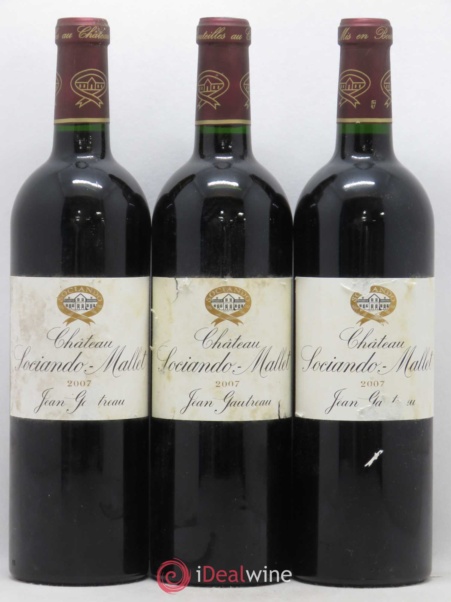 Château Sociando Mallet 2007 - Lot de 6 bouteilles - 1