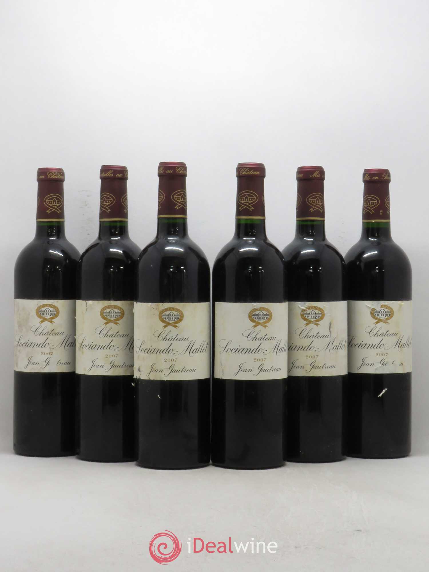Château Sociando Mallet 2007 - Lot de 6 bouteilles - 0