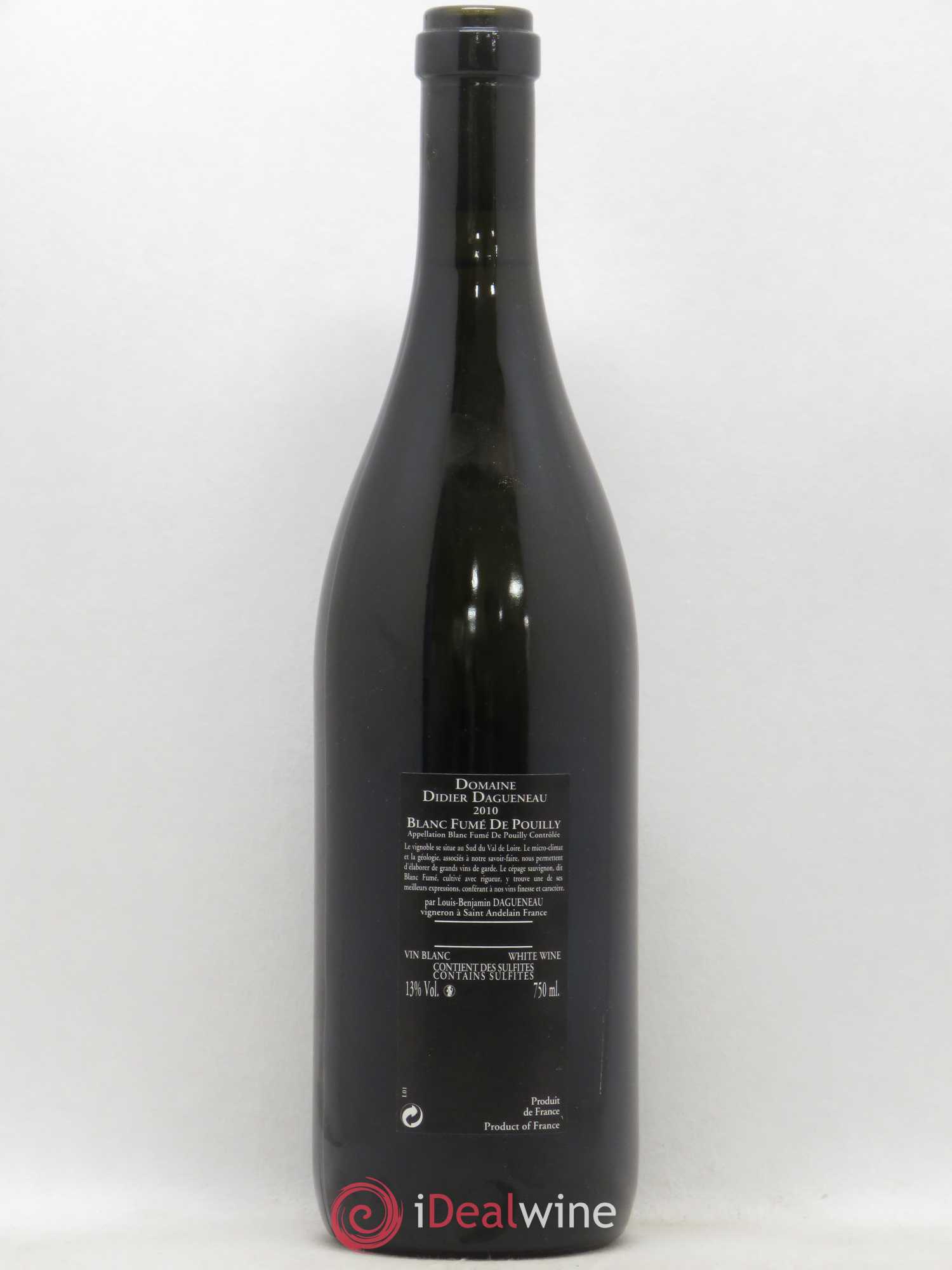 Vin de France (anciennement Pouilly-Fumé) Silex Dagueneau (Domaine Didier - Louis-Benjamin) 2010 - Lot de 1 bouteille - 1
