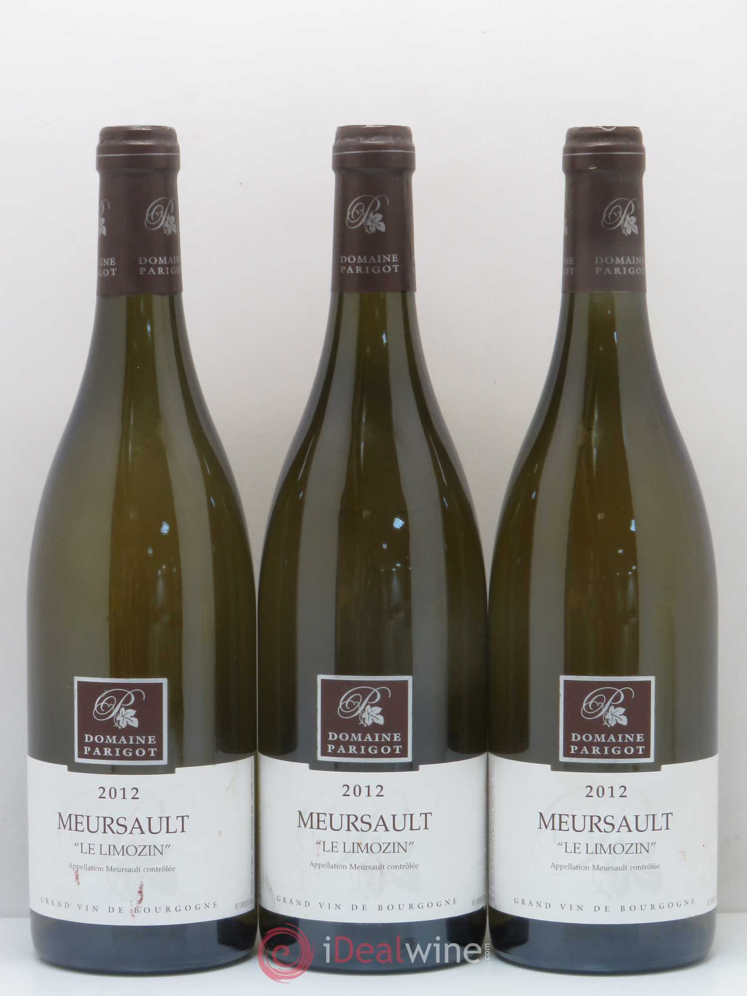 Meursault Le Limozin Domaine Parigot 2012 - Lot de 3 bouteilles - 0