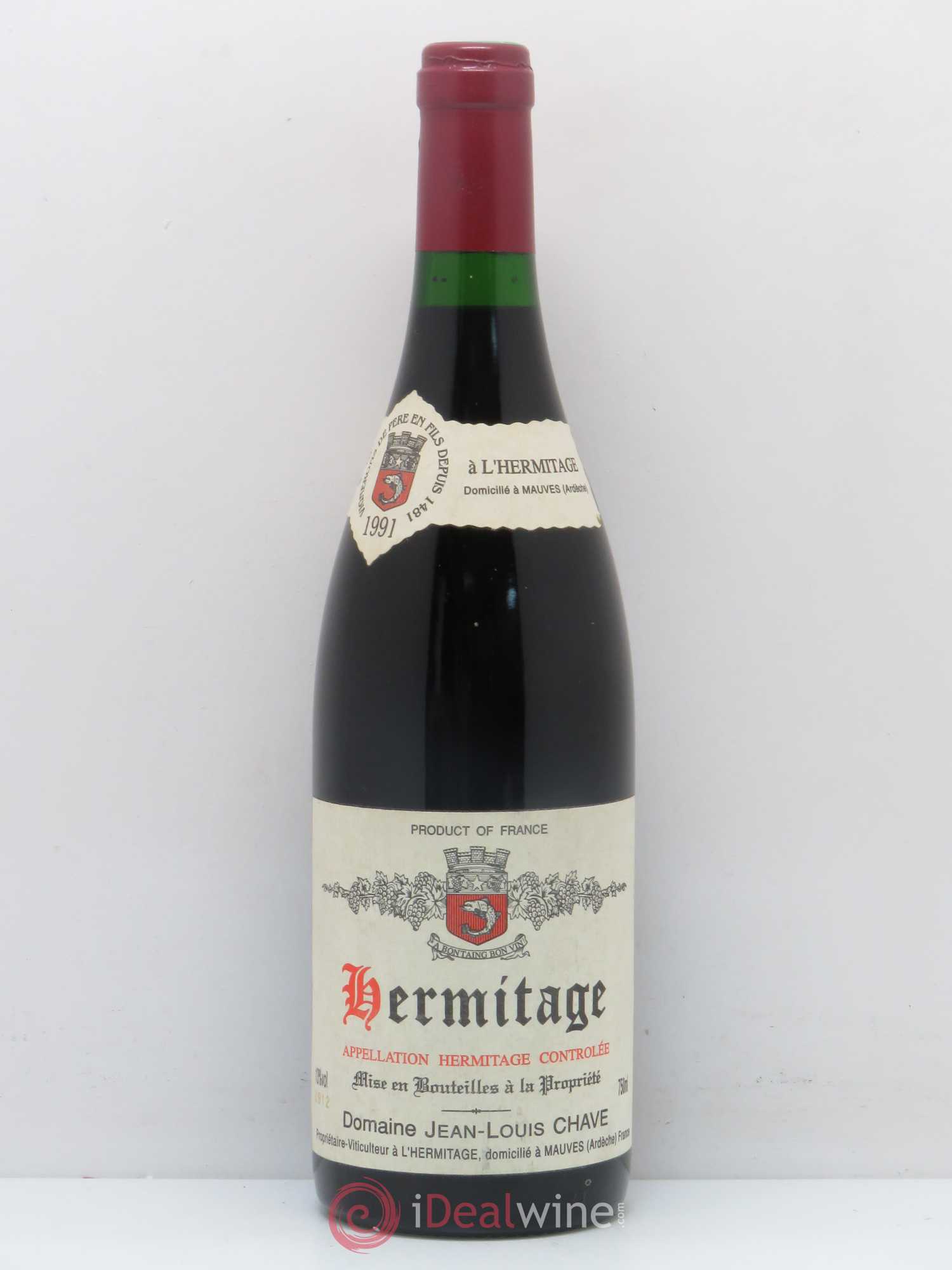 Hermitage Jean-Louis Chave 1991 - Lot de 1 bouteille - 0