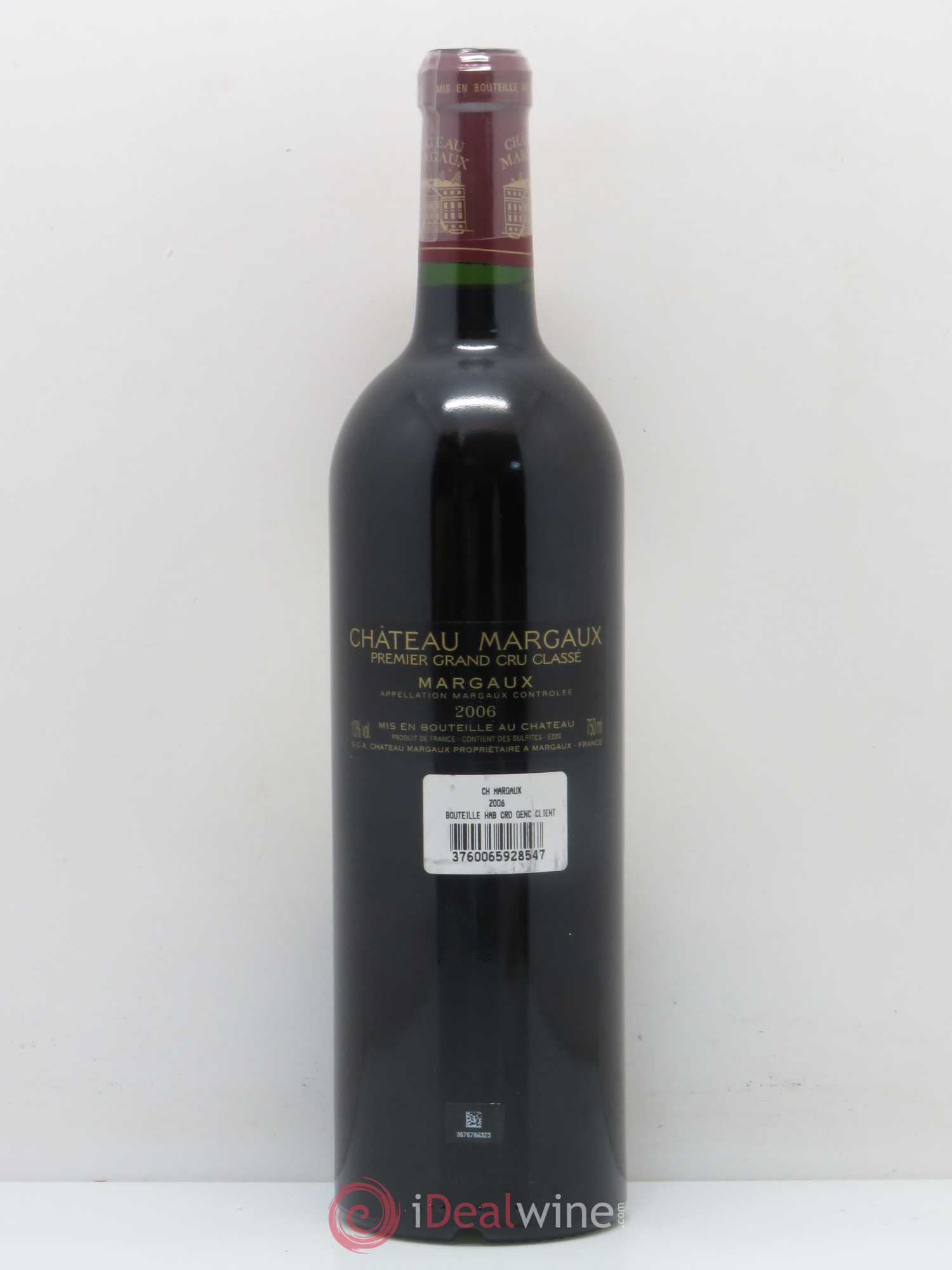 Château Margaux 1er Grand Cru Classé 2006 - Lot de 1 bouteille - 1