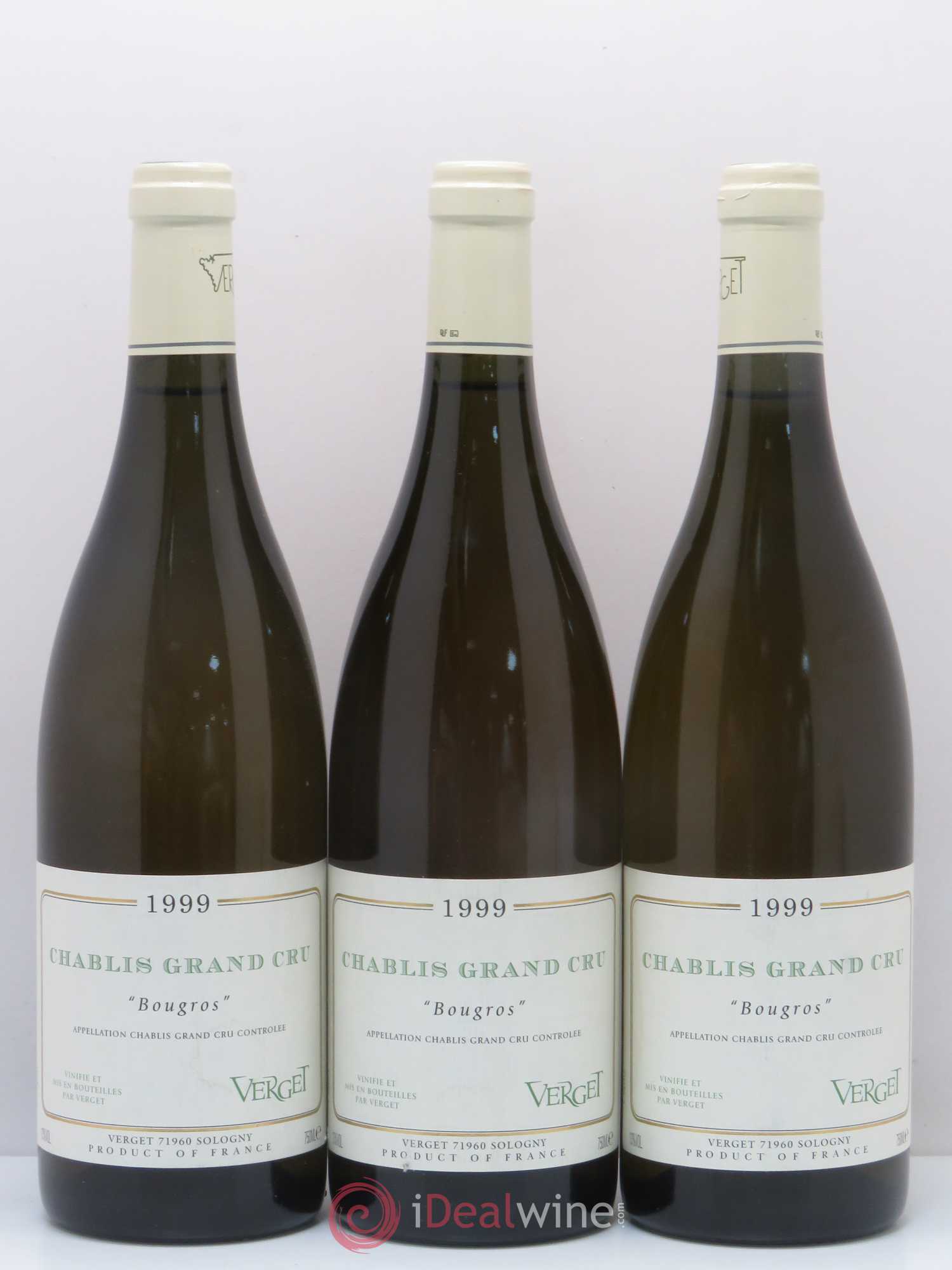 Chablis Grand Cru Bougros Domaine Verget 1999 - Posten von 3 Flaschen - 0