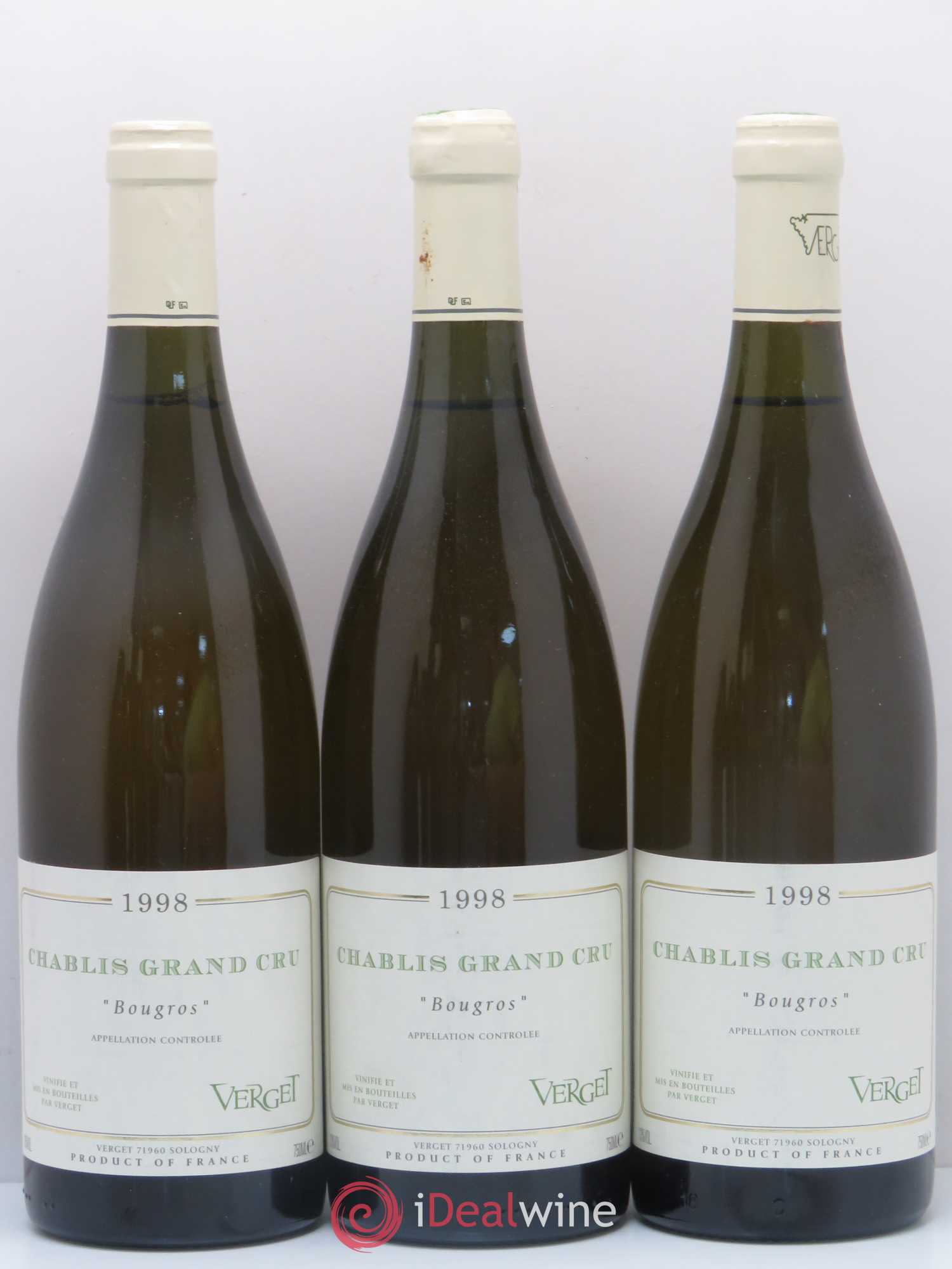 Chablis Grand Cru Bougros Domaine Verget 1998 - Posten von 6 Flaschen - 1