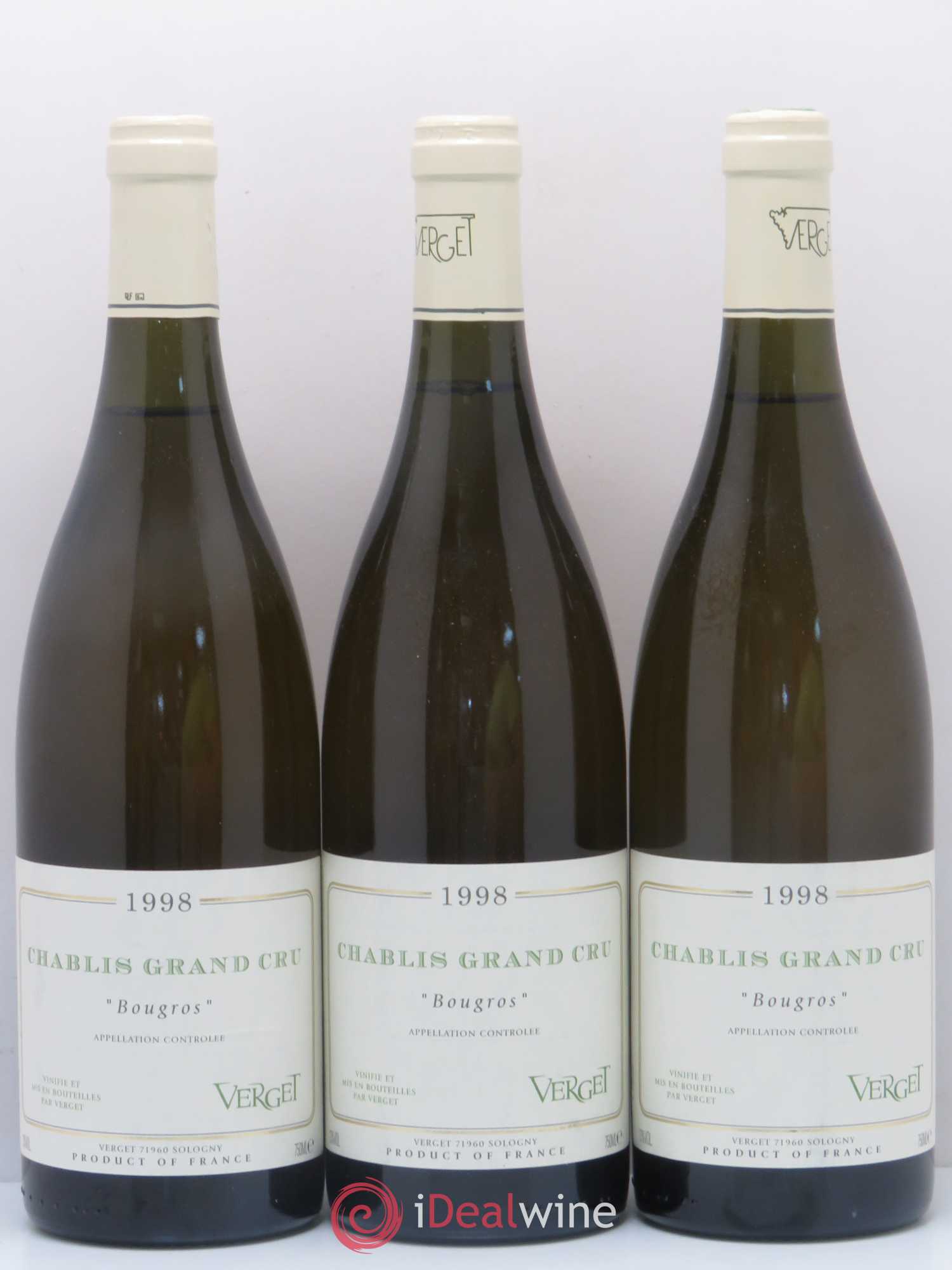 Chablis Grand Cru Bougros Domaine Verget 1998 - Posten von 6 Flaschen - 2