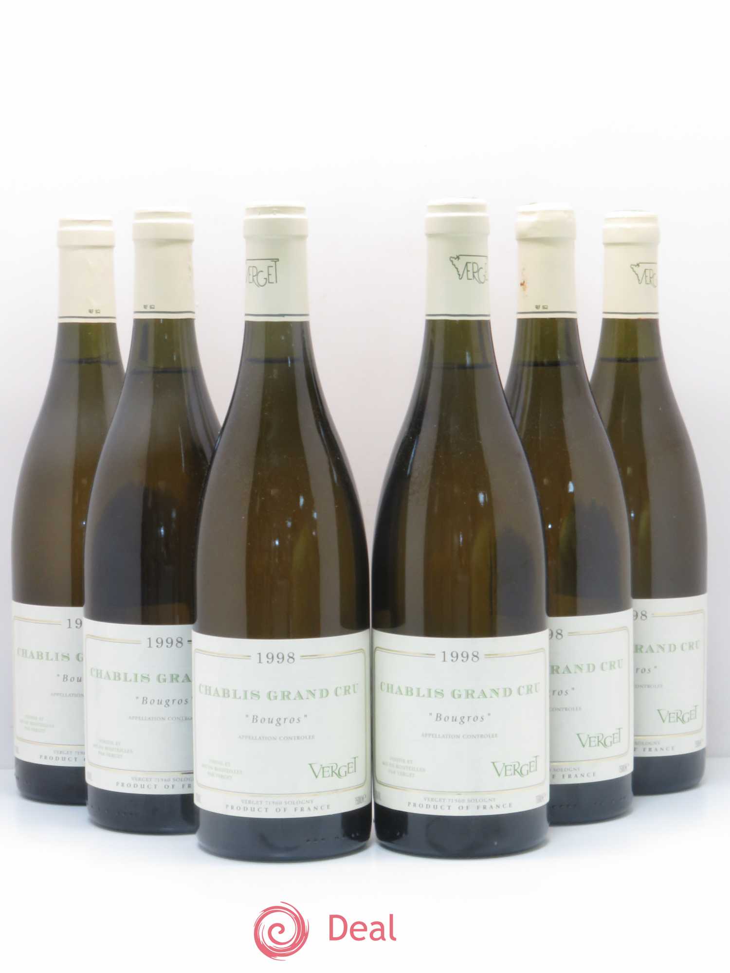 Chablis Grand Cru Bougros Domaine Verget 1998 - Posten von 6 Flaschen - 0