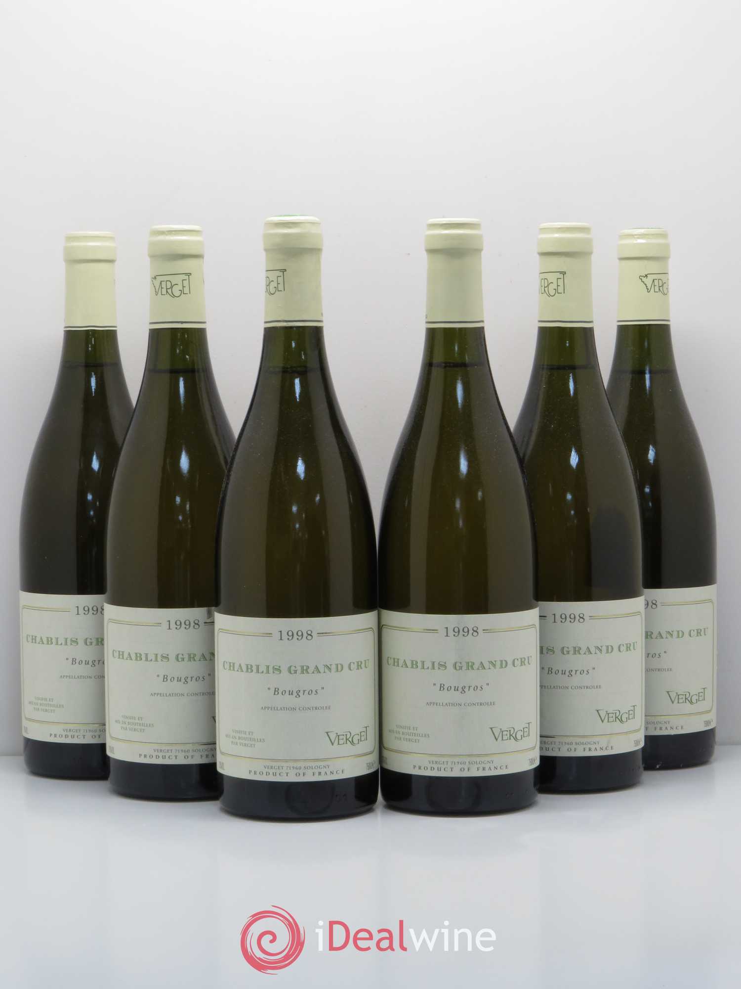 Chablis Grand Cru Bougros Verget 1998 - Posten von 6 Flaschen - 0