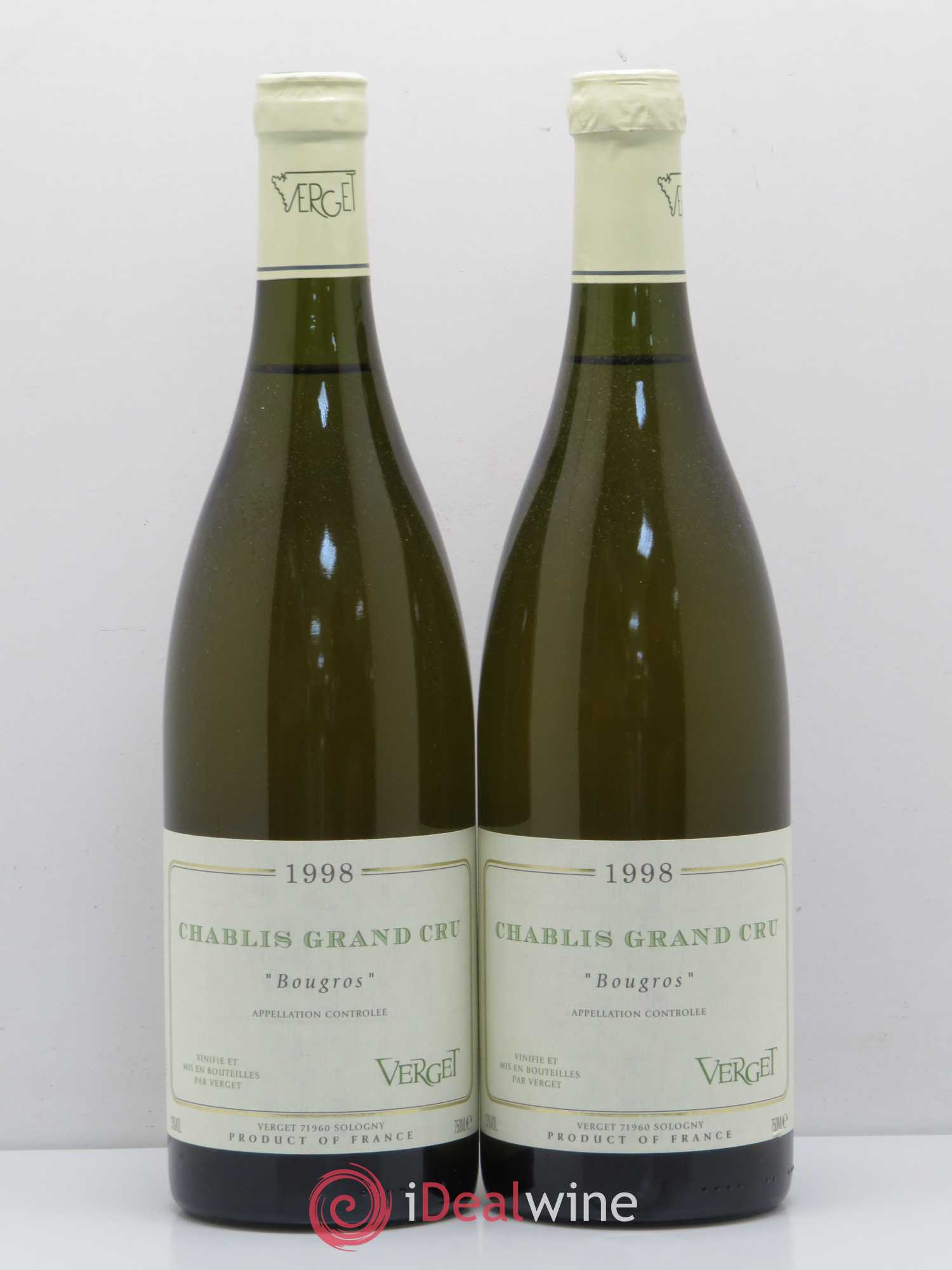 Chablis Grand Cru Bougros Verget 1998 - Posten von 2 Flaschen - 0