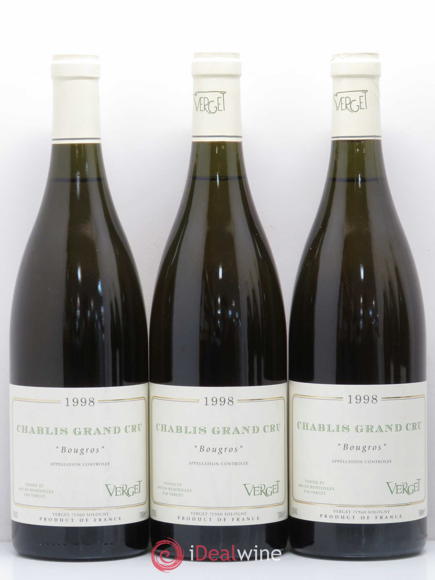 Chablis Grand Cru Bougros Verget 1998 - Posten von 6 Flaschen - 1
