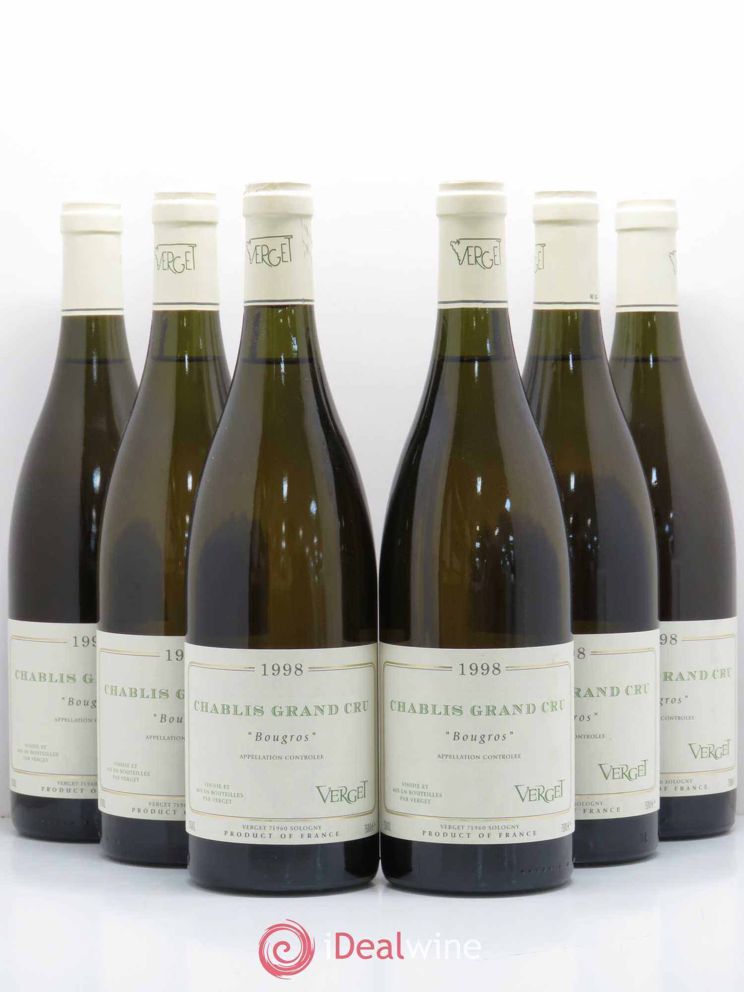 Chablis Grand Cru Bougros Verget 1998 - Posten von 6 Flaschen - 0