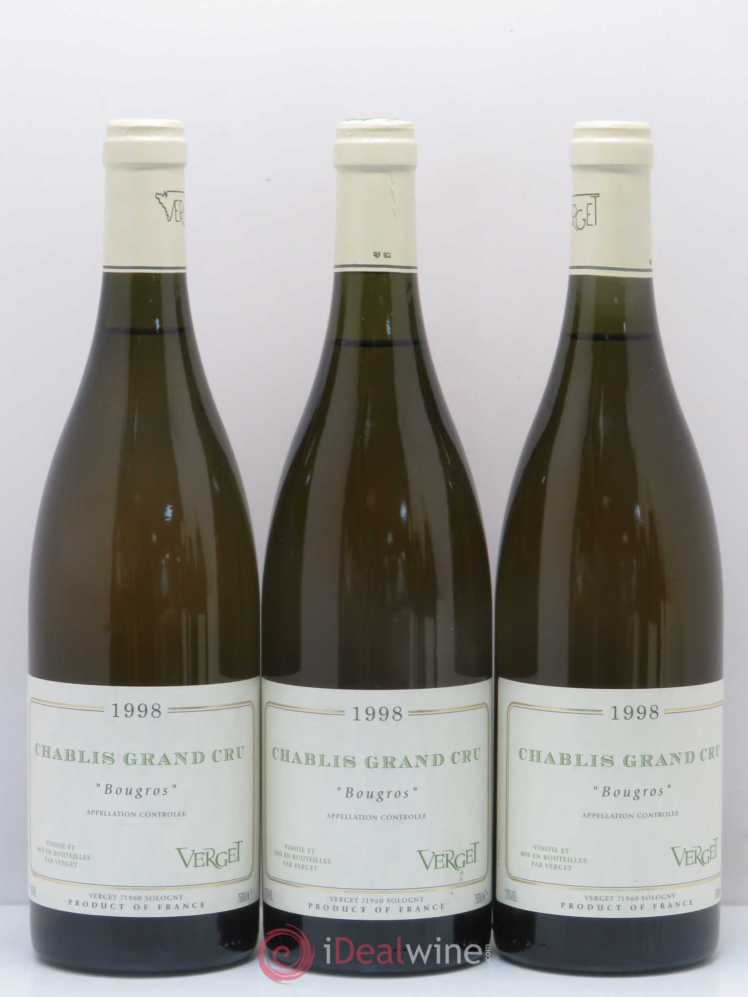 Chablis Grand Cru Bougros Domaine Verget 1998 - Posten von 6 Flaschen - 1