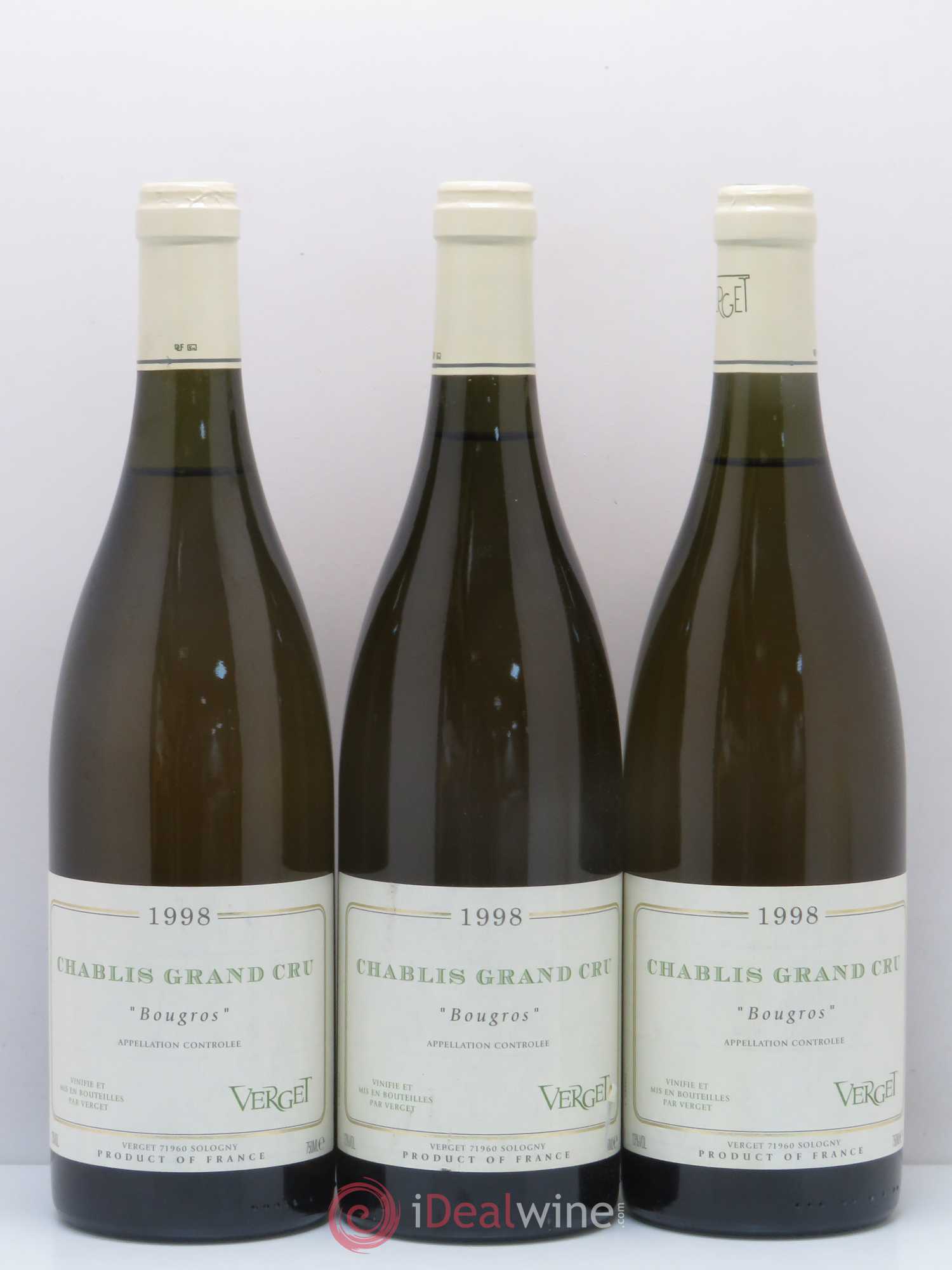 Chablis Grand Cru Bougros Domaine Verget 1998 - Posten von 6 Flaschen - 2