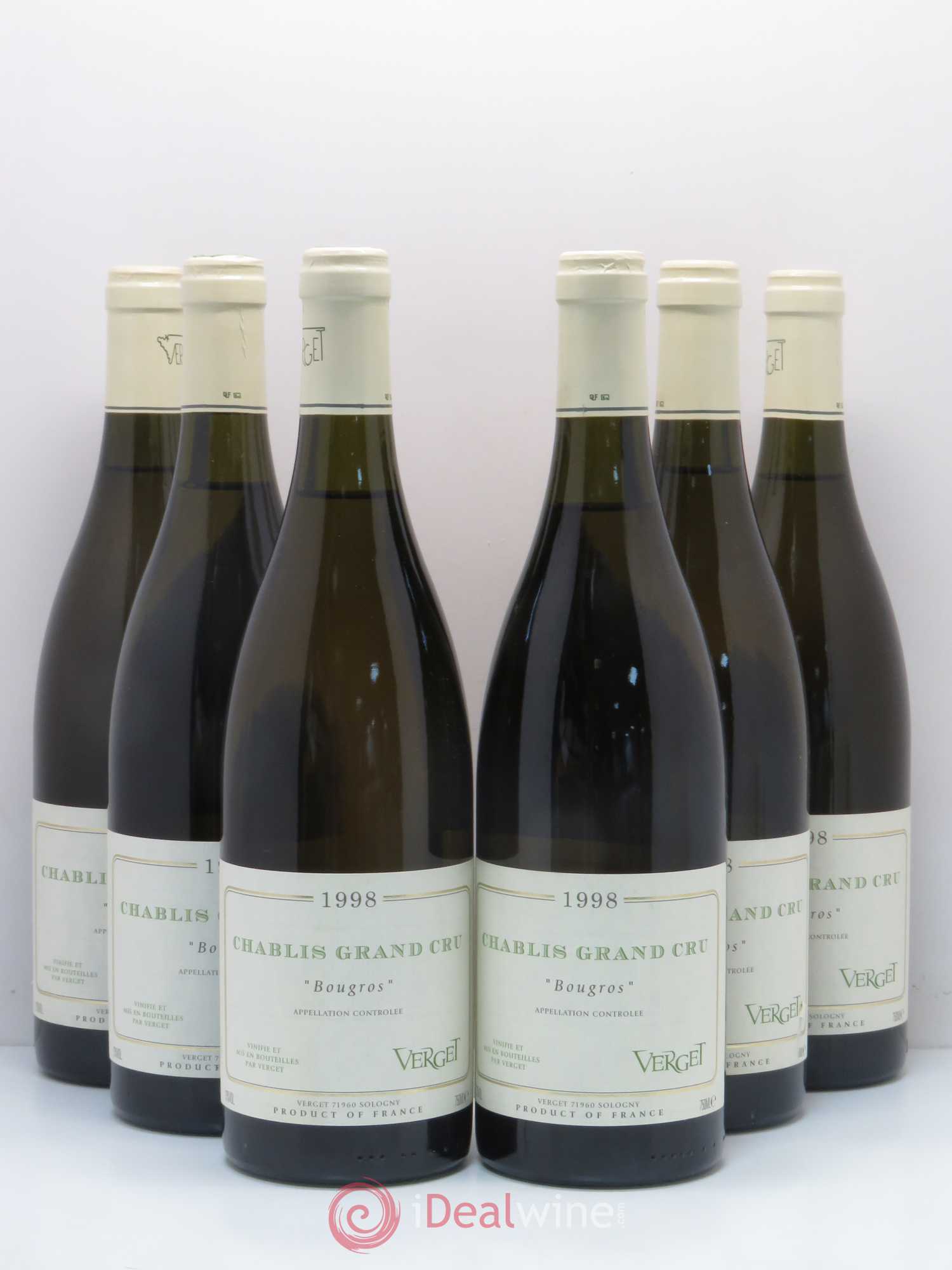 Chablis Grand Cru Bougros Domaine Verget 1998 - Posten von 6 Flaschen - 0