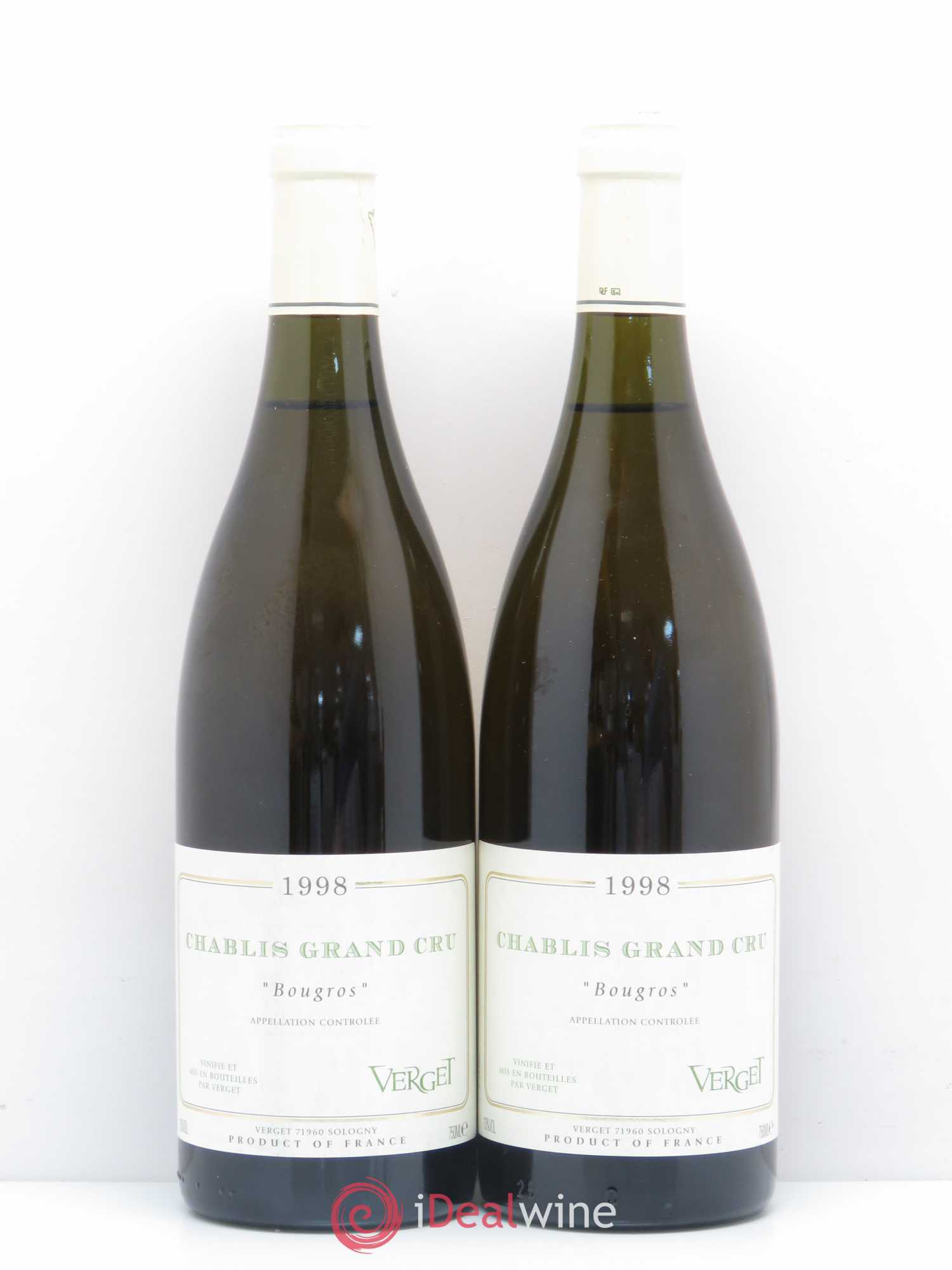 Chablis Grand Cru Bougros Verget 1998 - Posten von 2 Flaschen - 0