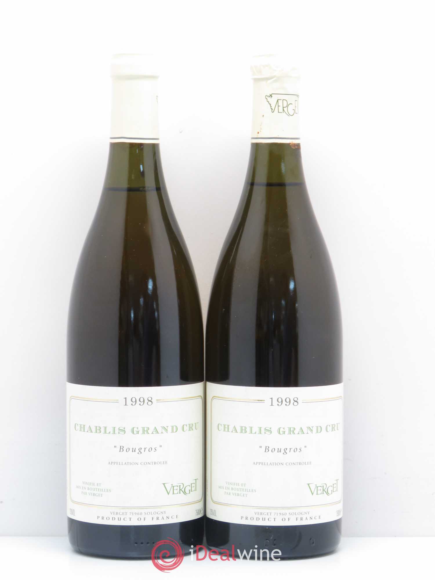 Chablis Grand Cru Bougros Verget 1998 - Posten von 2 Flaschen - 0